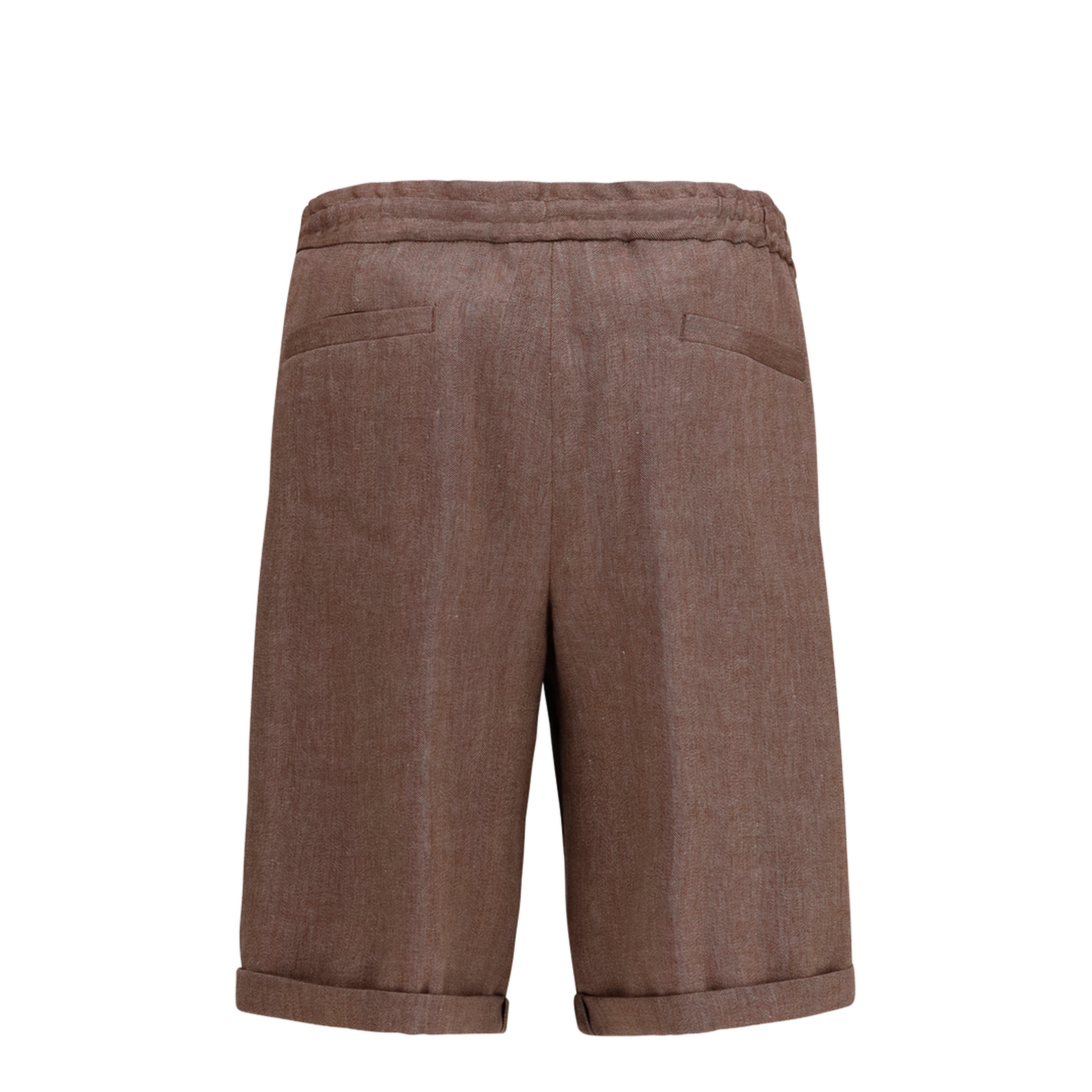 MAYFEYR - Brunello Cucinelli - Linen And Virgin Wool Chevron Bermuda Shorts - MZ408U0020