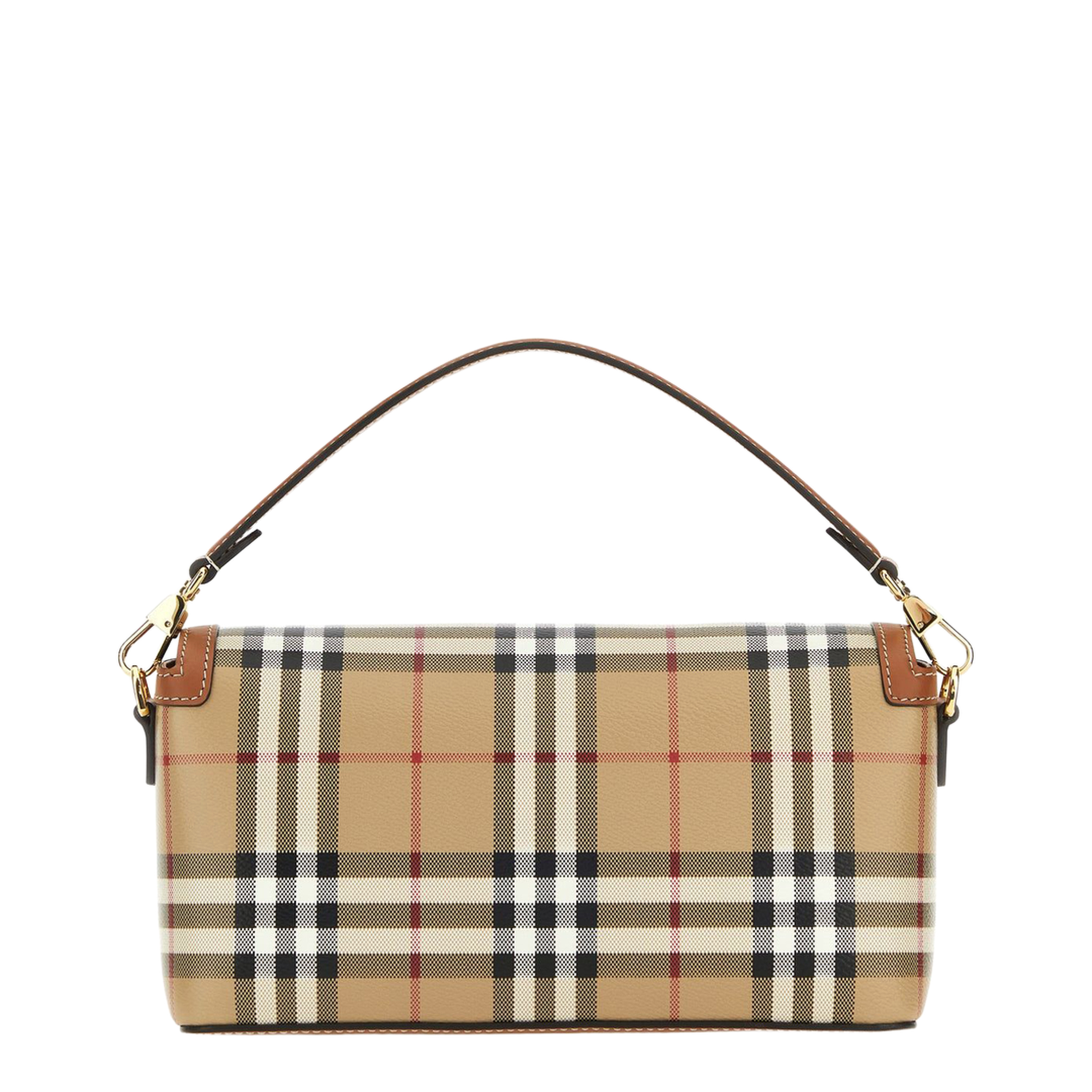 Printed Canvas and Leather Note Handbag