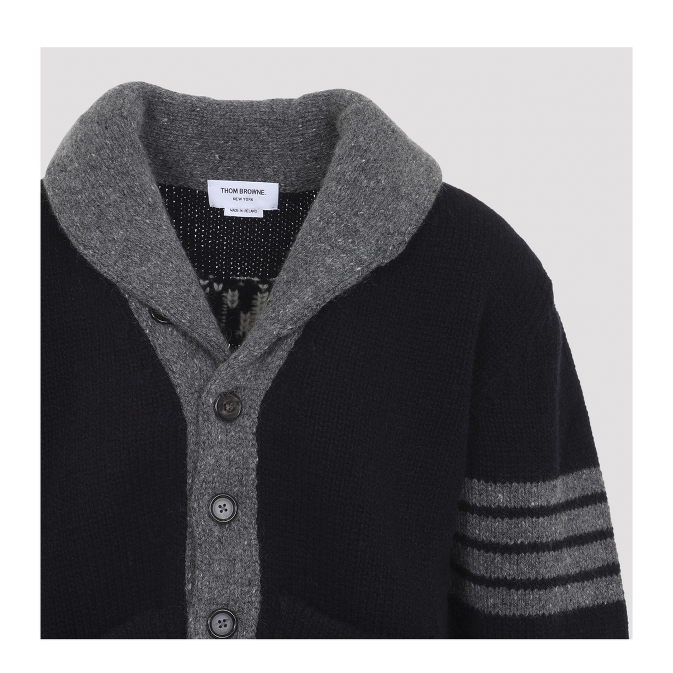 MAYFEYR - Thom Browne - Jersey Collar Cardigan - MKJ146BY1047415