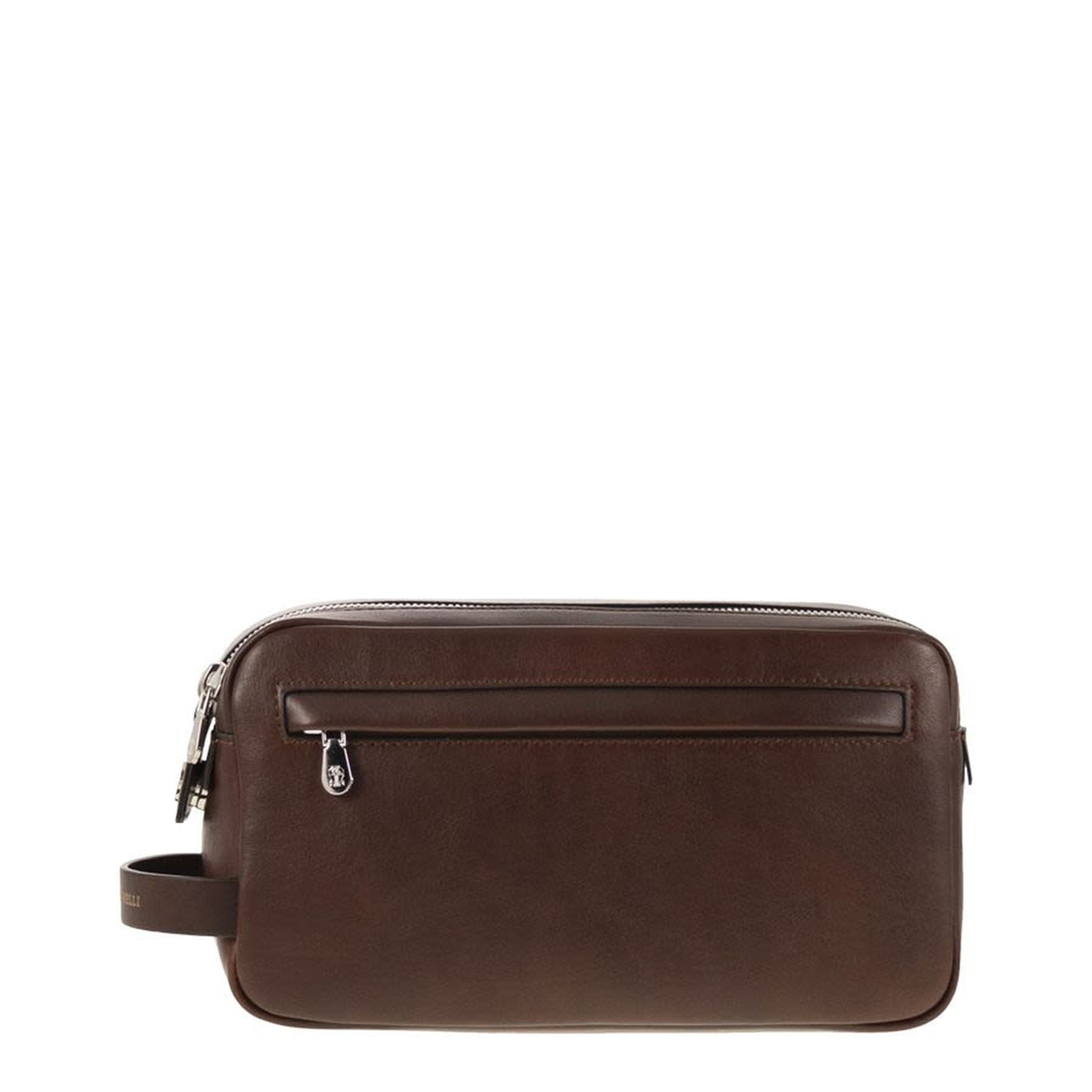 Beauty Case with Double Zipper in Burgundy