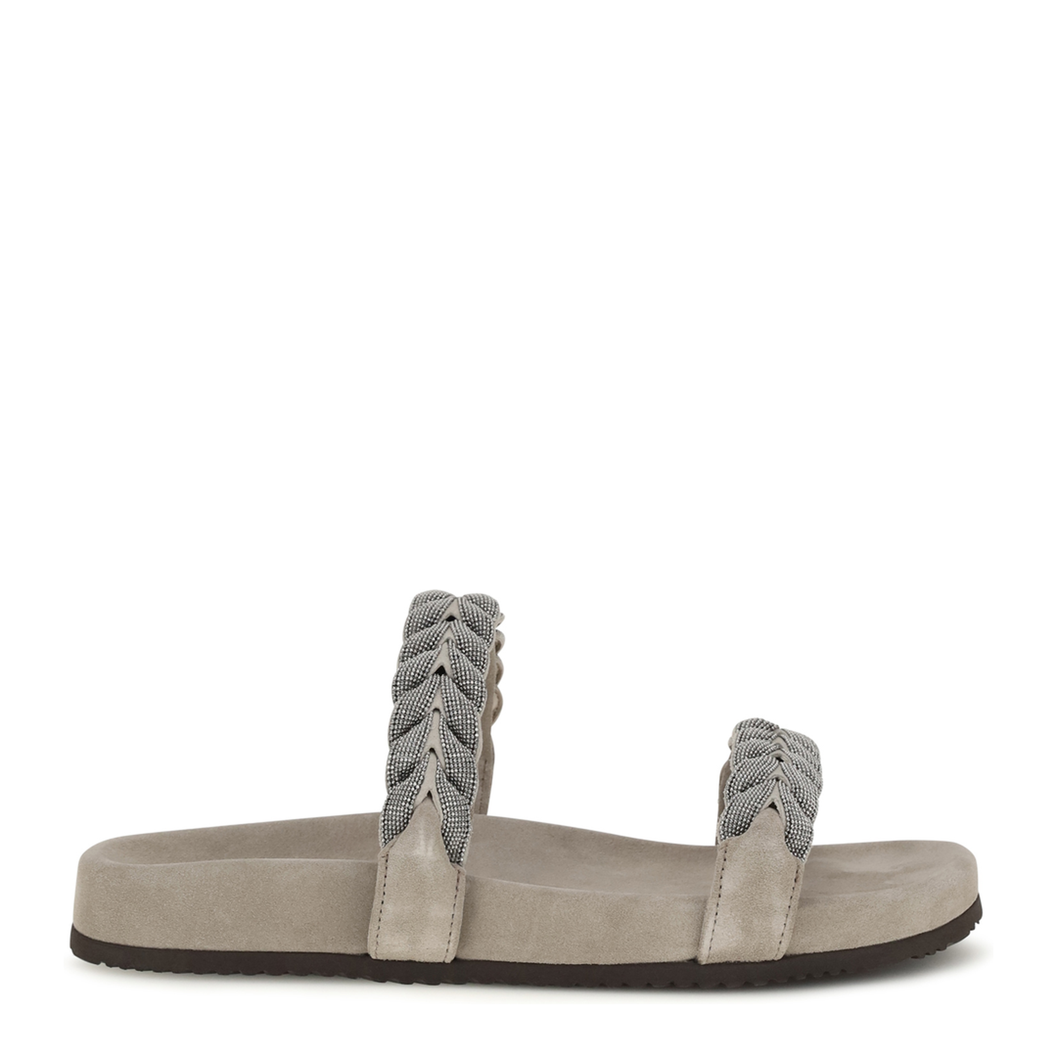 MAYFEYR - Brunello Cucinelli - Laurel Leaf Monili-Embellished Slides - MZSFG3159