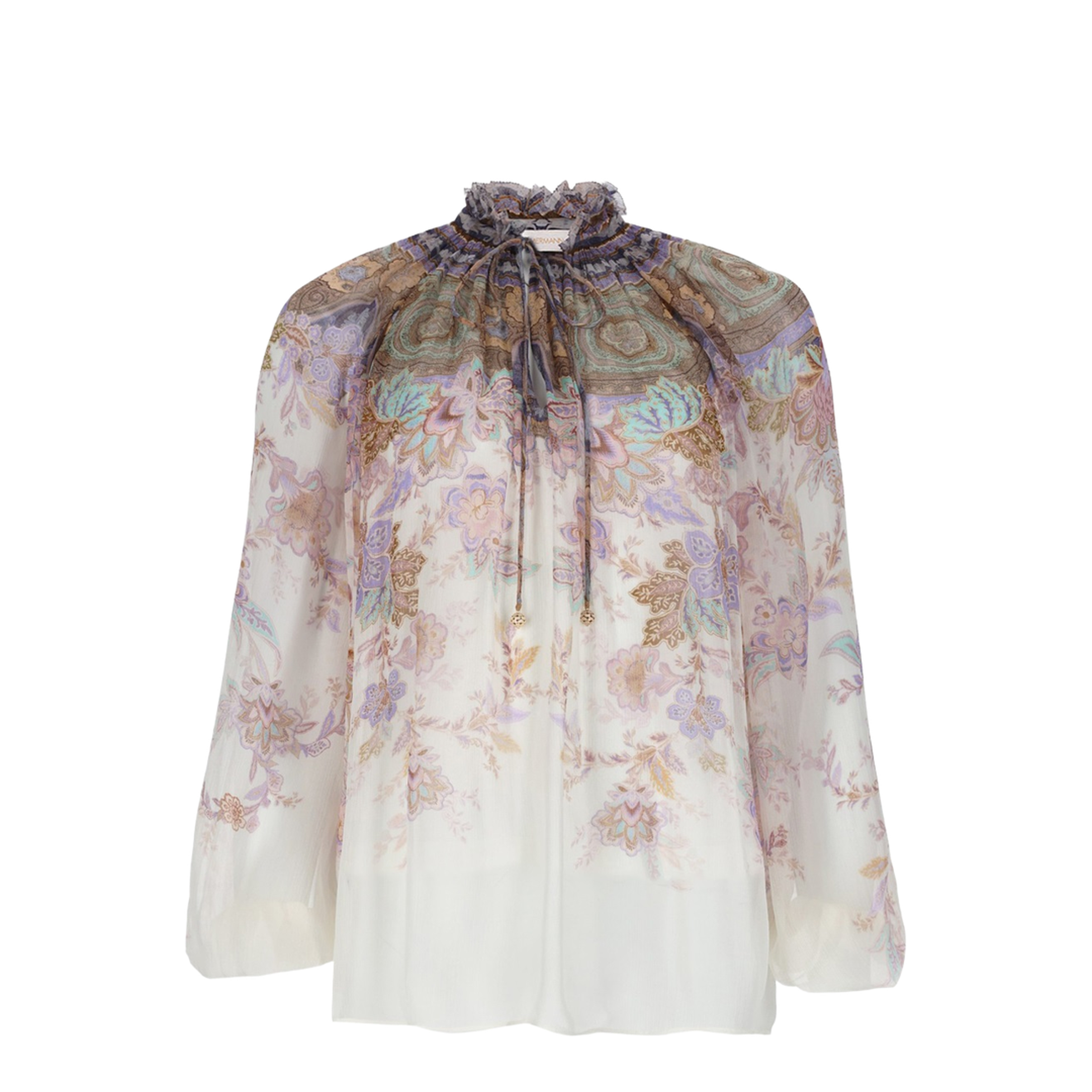 Luna Billow Puffed-Sleeve Blouse