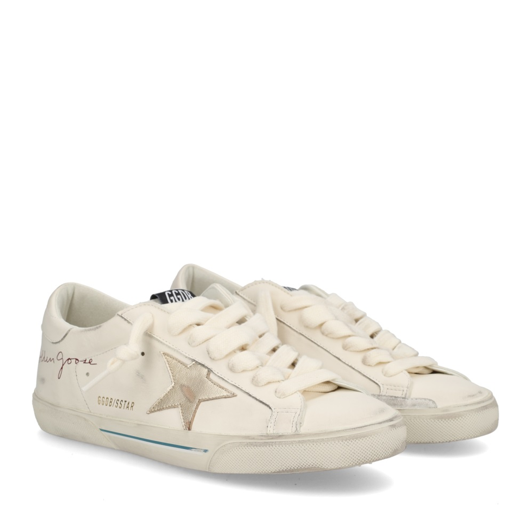 Super-Star Nappa Leather Sneakers with Laminated Leather Star