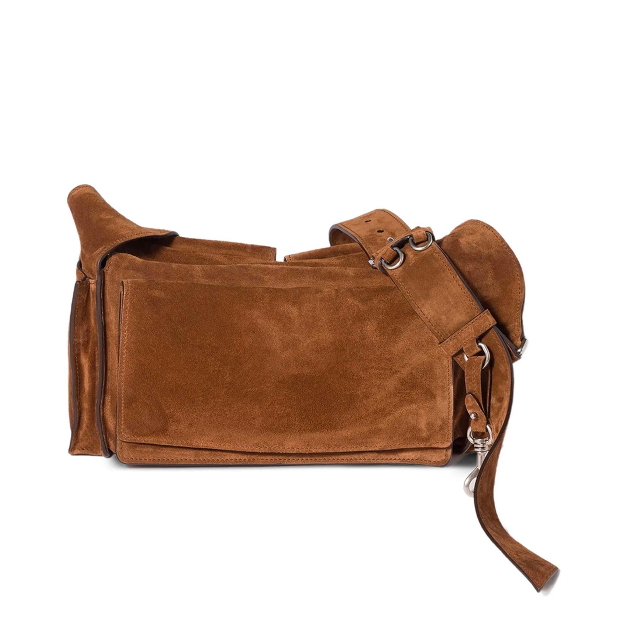 MAYFEYR - MIUMIU - Utilitarian Suede Shoulder Bag - 5BC205VPOO2CSSF0324