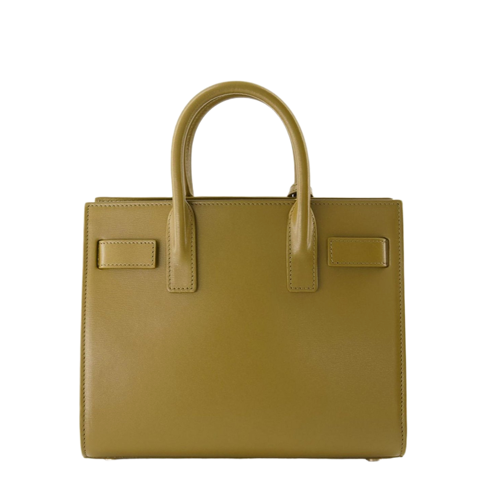 Khaki Leather Nano Sac De Jour Handbag