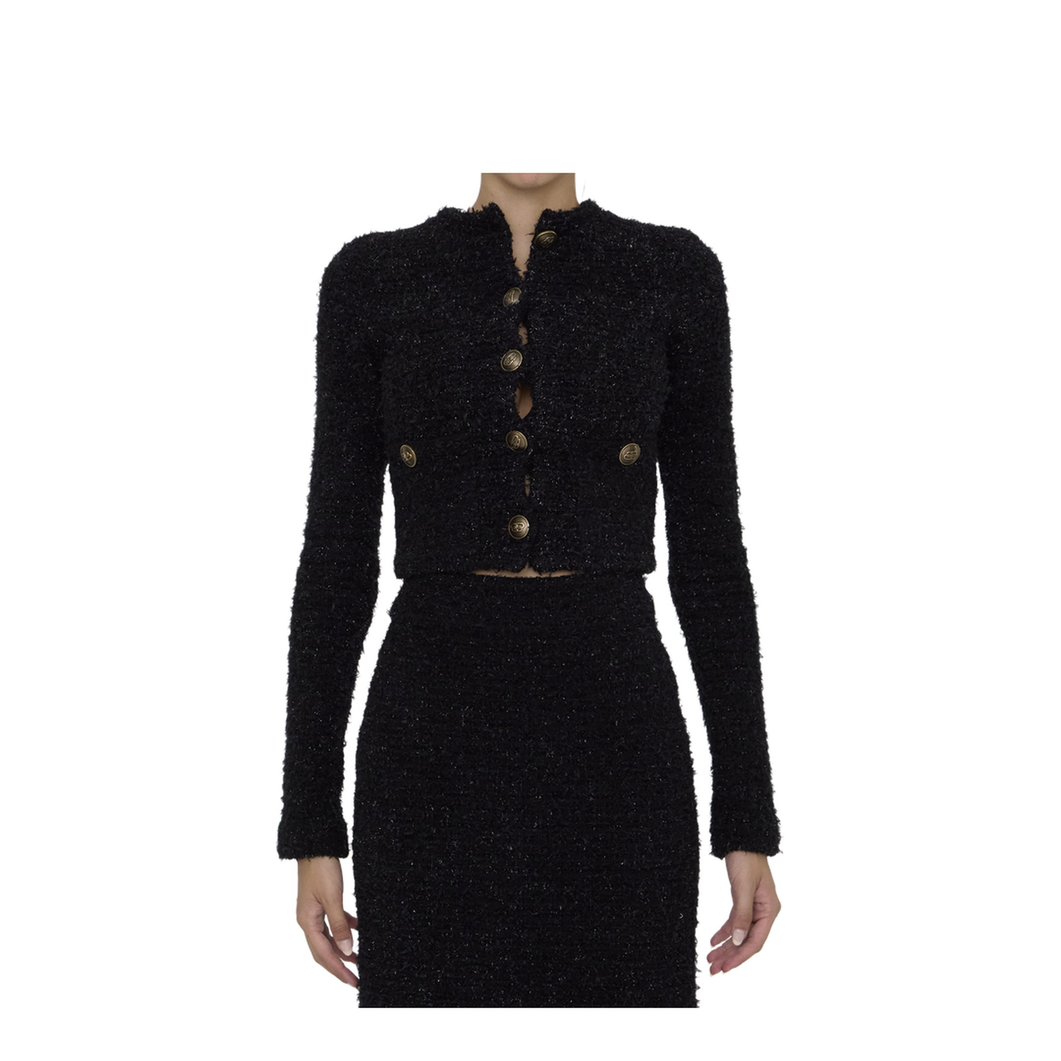 Cropped Tweed Cardigan