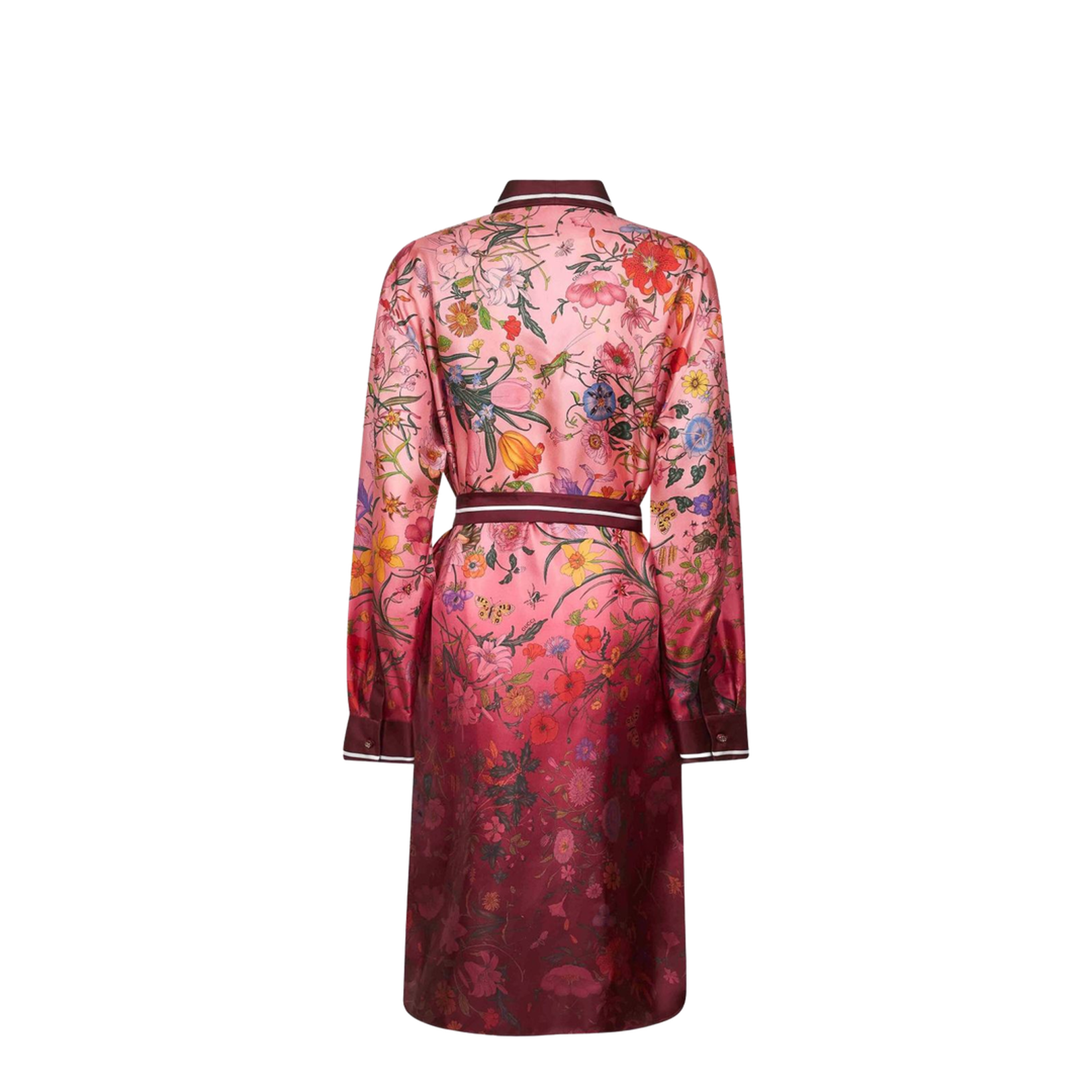 Printed Silk Twill Shirt Dress