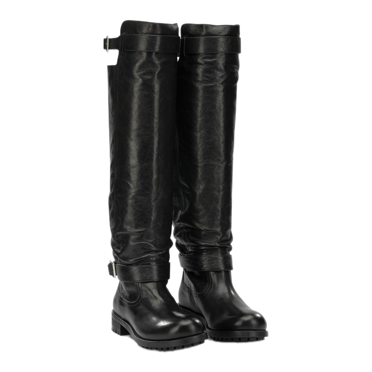 MAYFEYR - Jimmy Choo - Biker Knee High Boots - BIKERKBERZBLACK