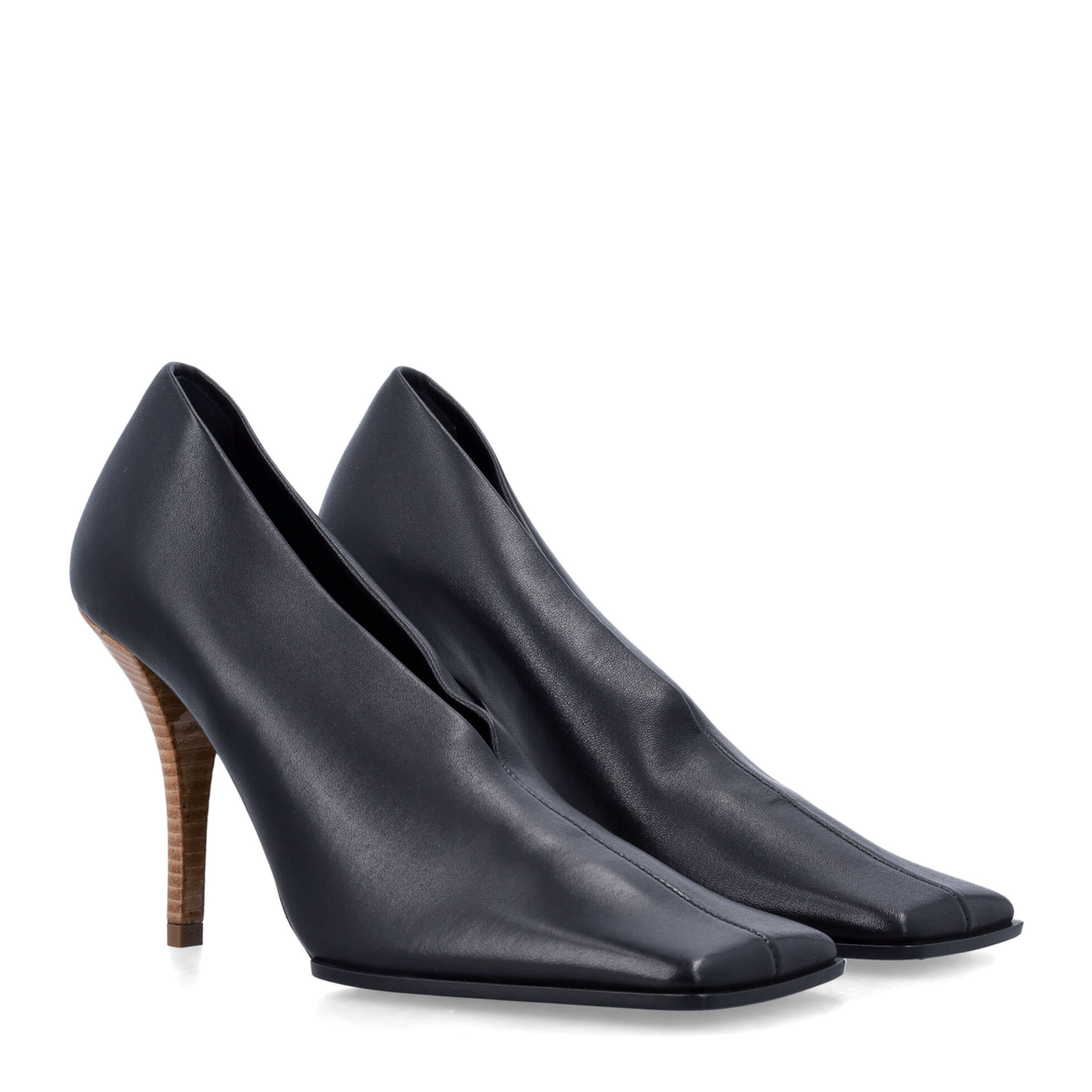 Soft Square Pumps in Leather