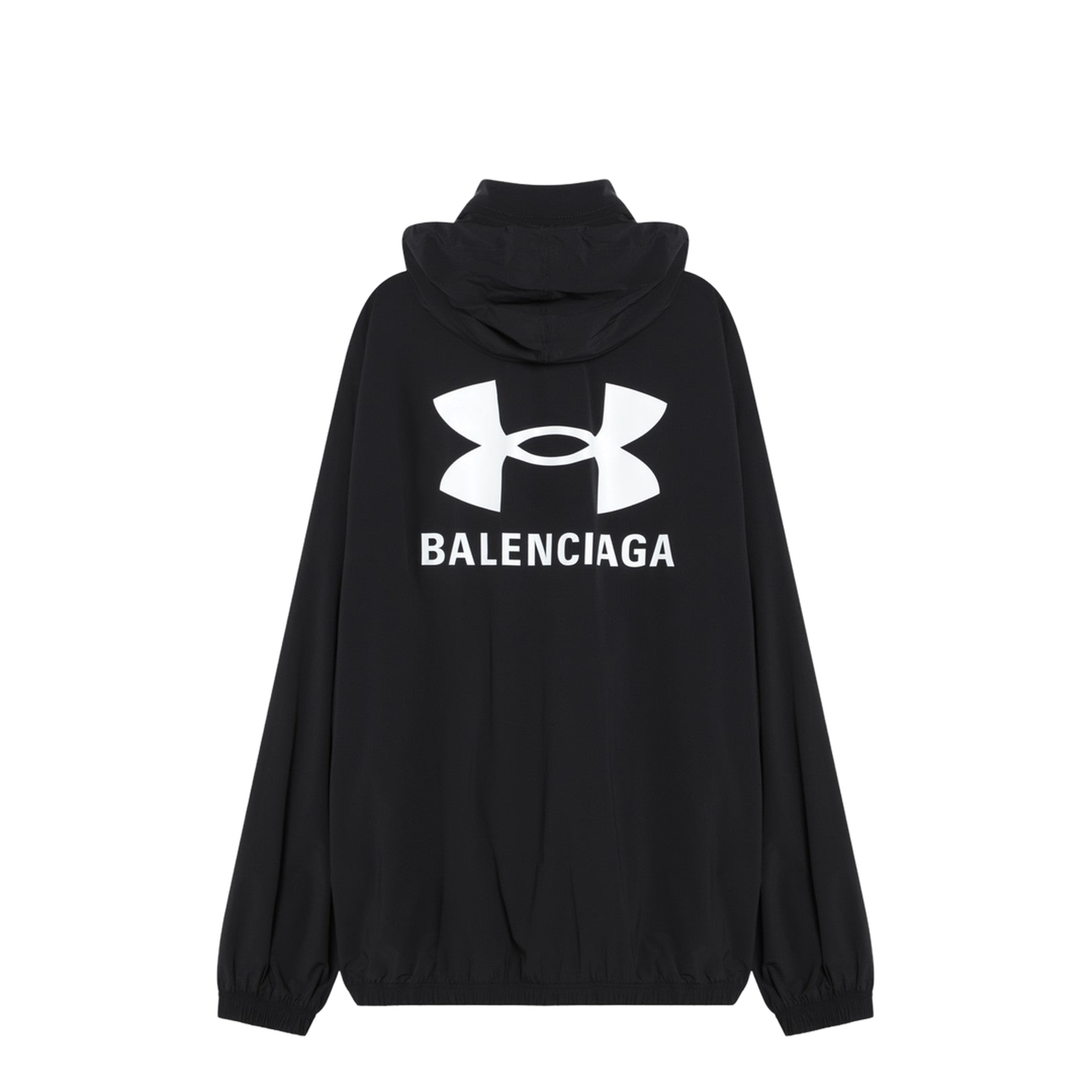 Black Front Zip Fastening High Neck Jacket