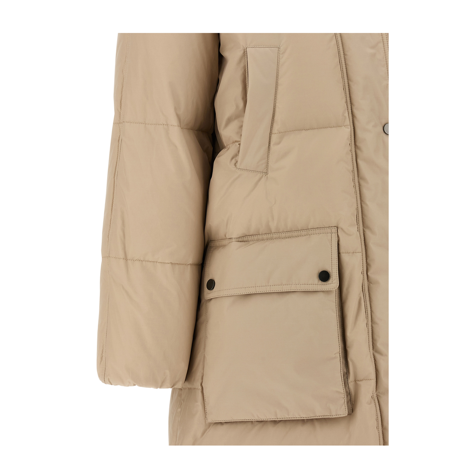 Shiny Zipper Pull Down Jacket