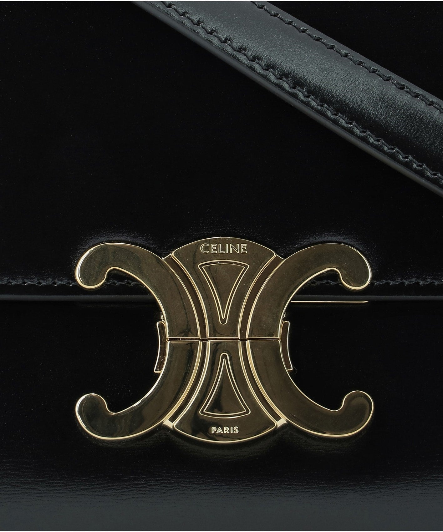 Teen Triomphe Shoulder Bag, Gold Hardware