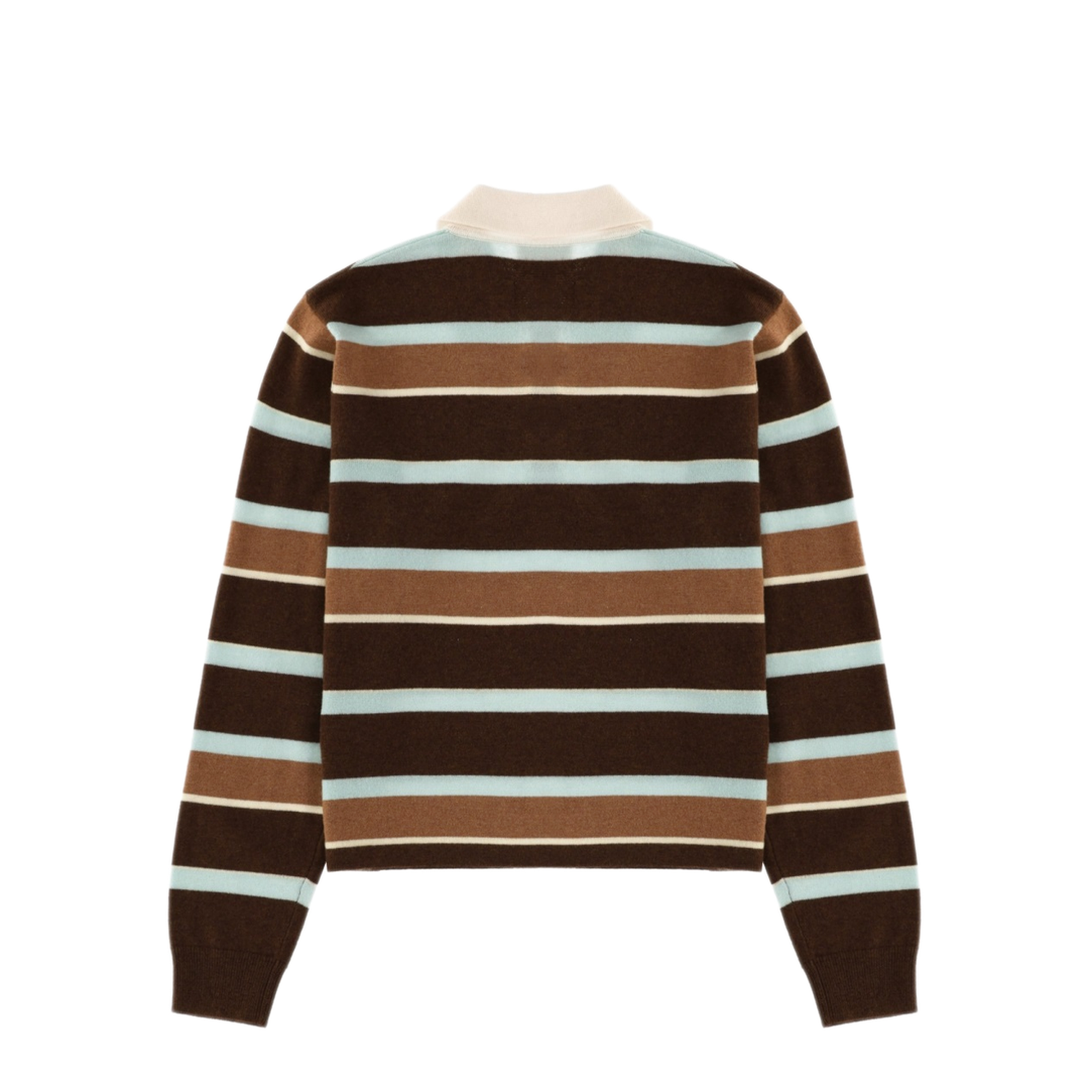 MAYFEYR - Guest In Residence - Cropped Stripe Rugby Polo Shirt - W38410JLCHESTNUTCOMBO