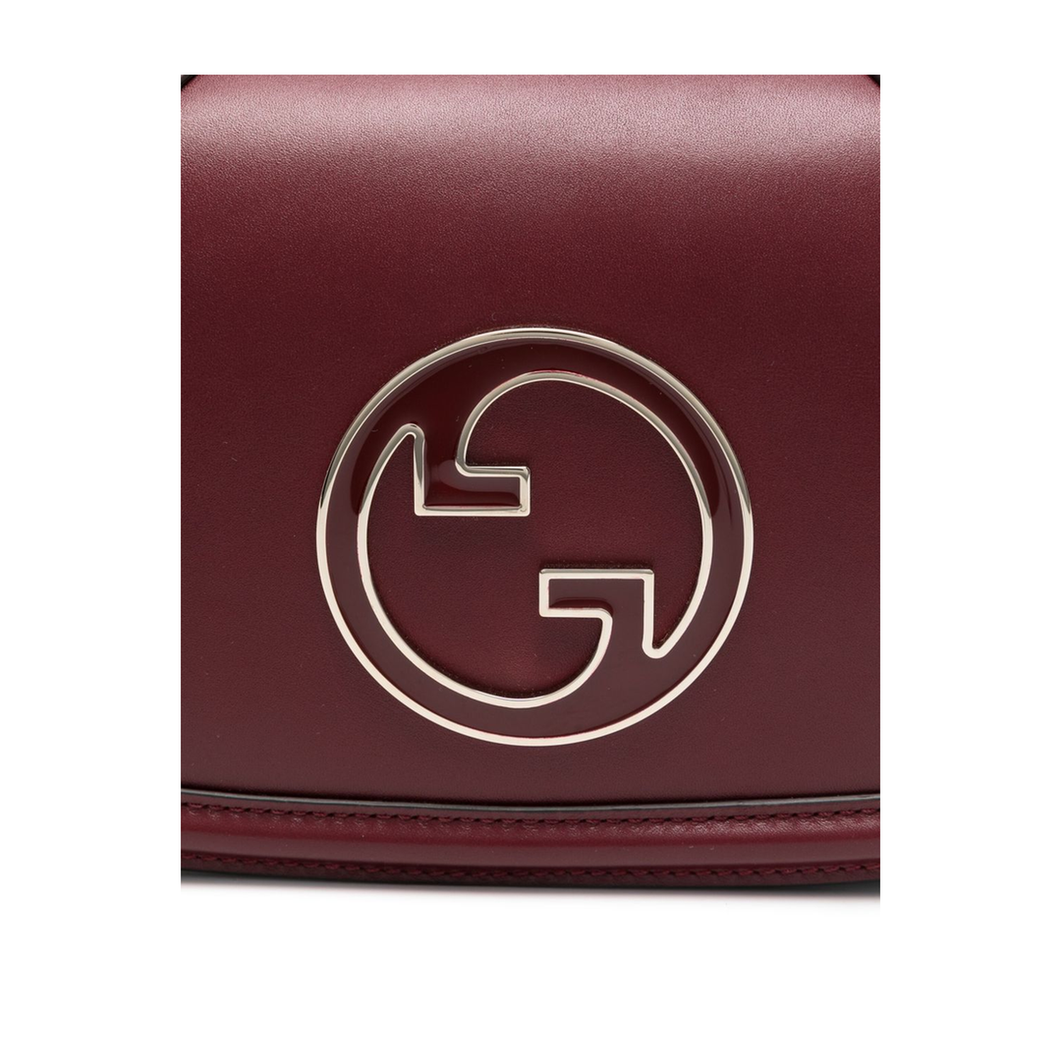 Blondie Medium Leather Shoulder Bag - Burgundy