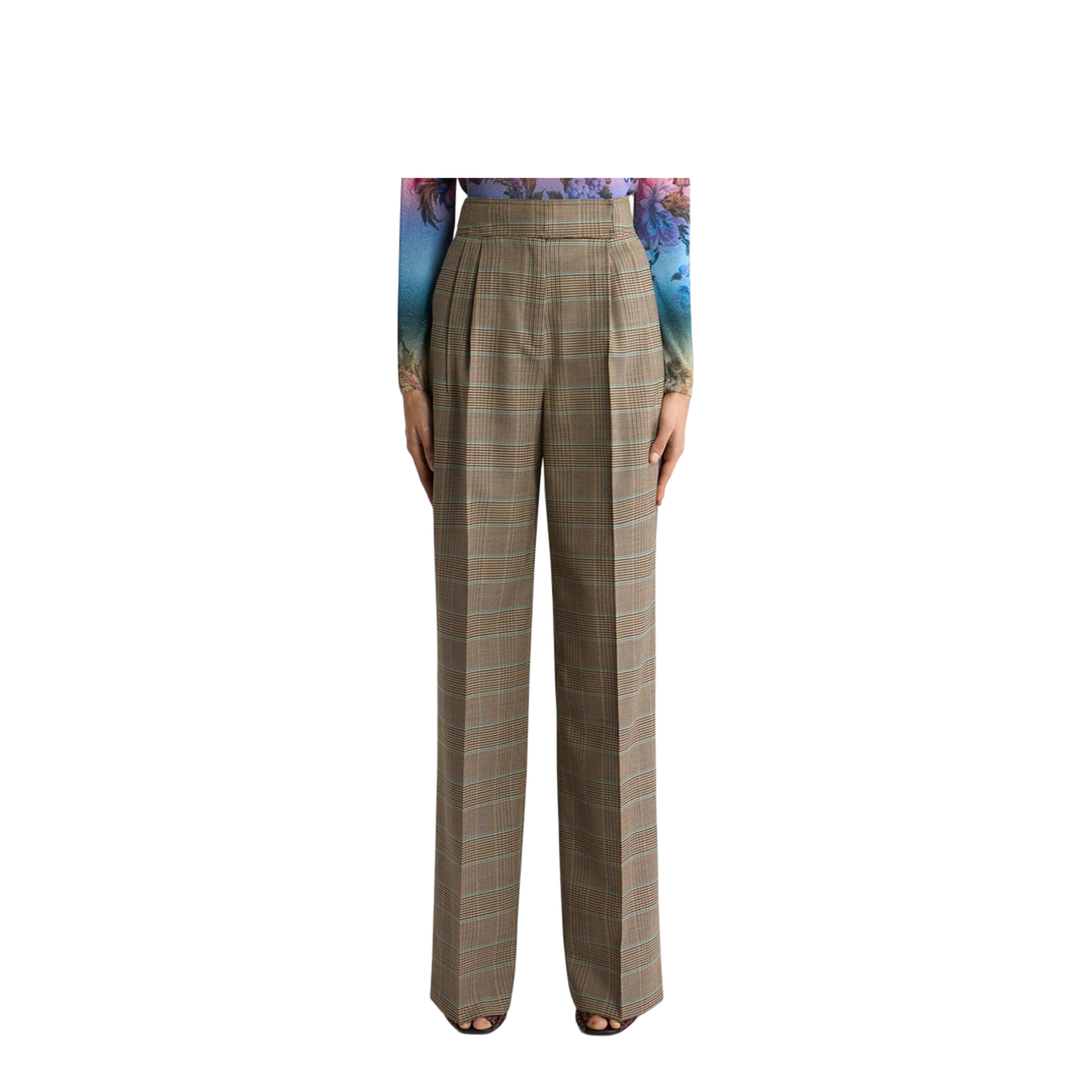MAYFEYR - Etro - Stretch Wool Pants With Prince Of Wales Pattern - WREA007399TQB1D