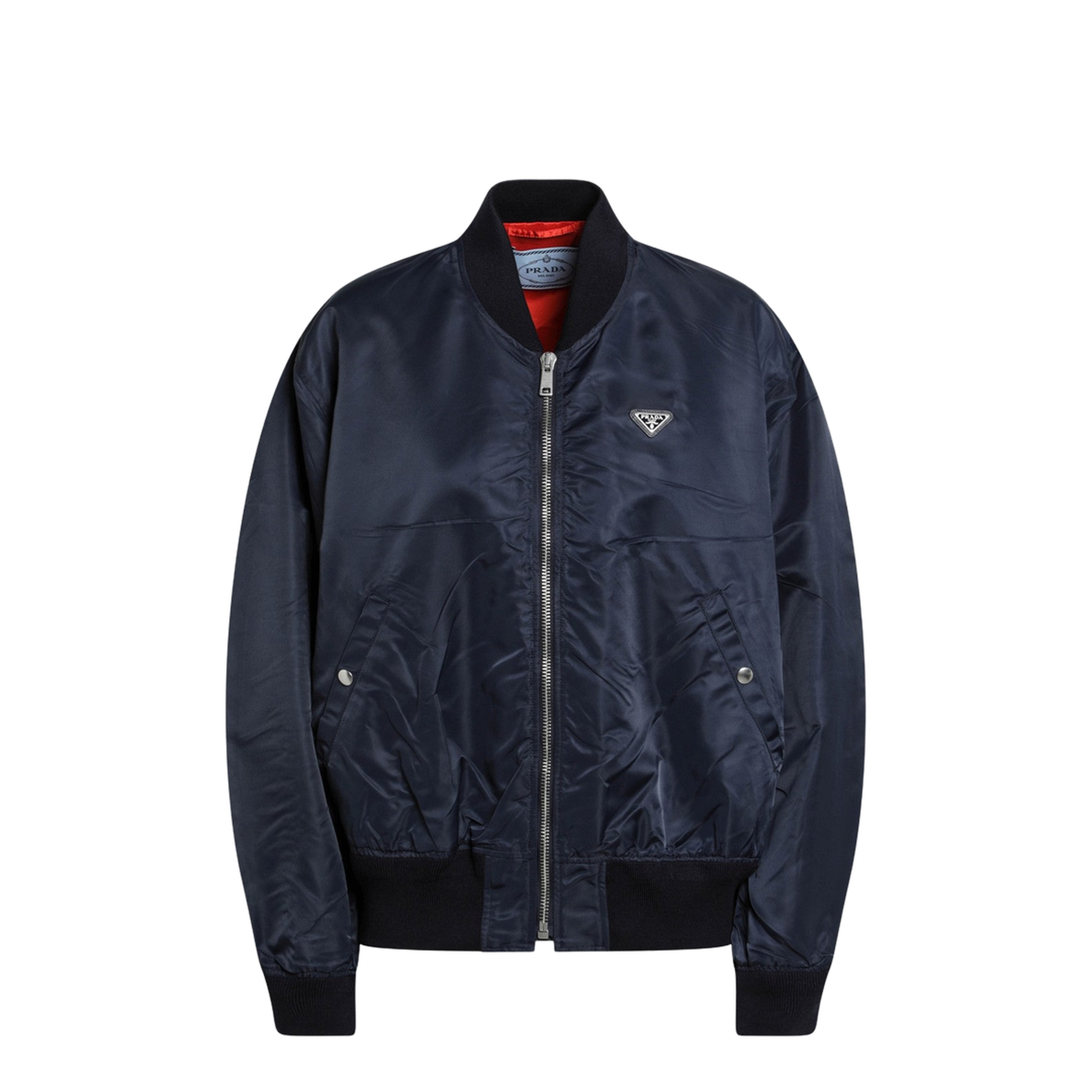 Blue Re-Nylon Bomber Jacket