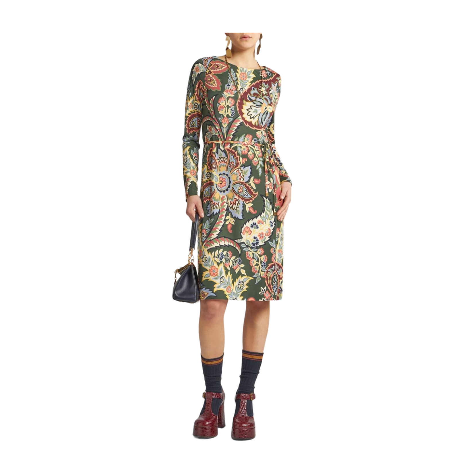 Abstract Pattern Midi Dress