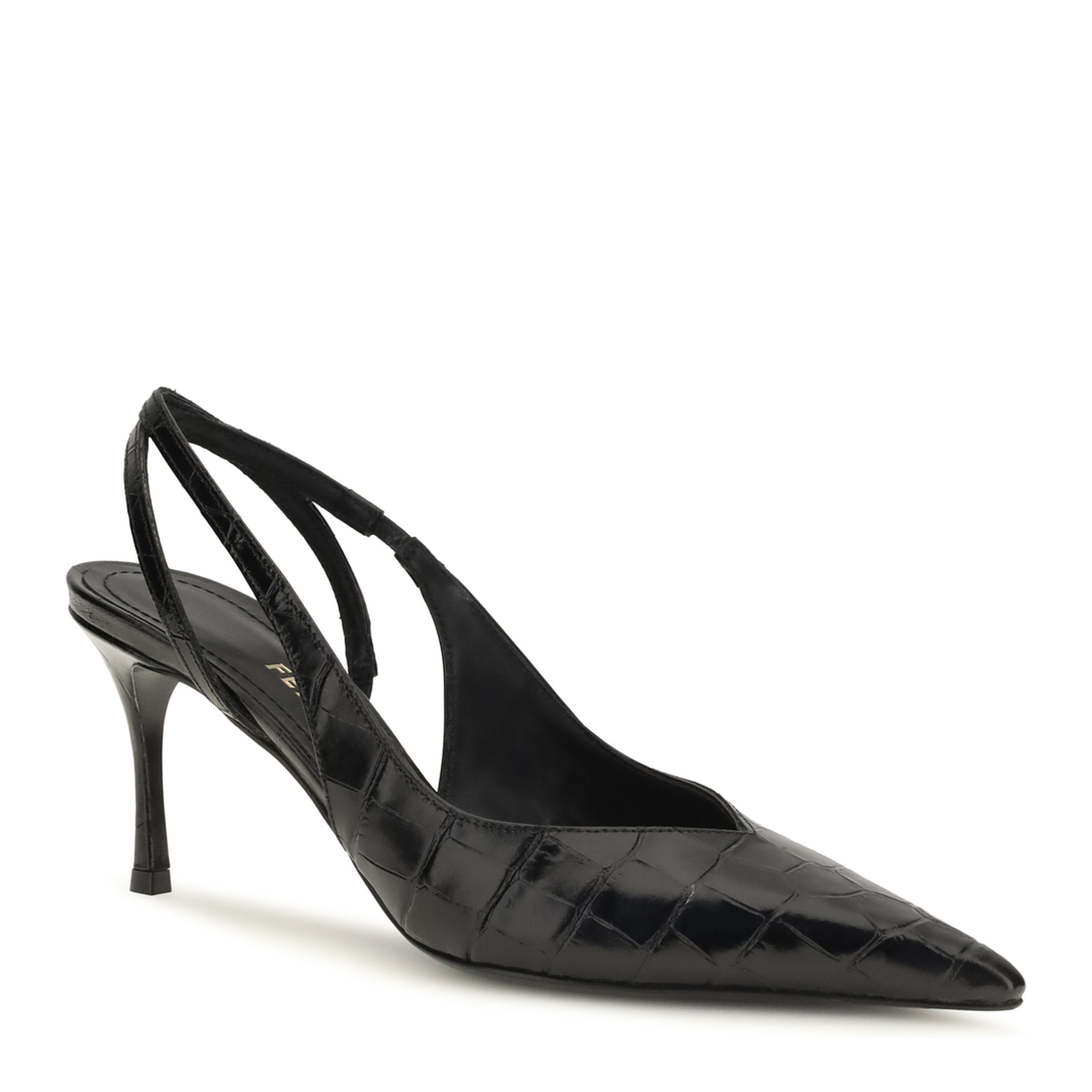MAYFEYR - Ferragamo - Crocodile Effect Leather Slingback Pumps - 797305