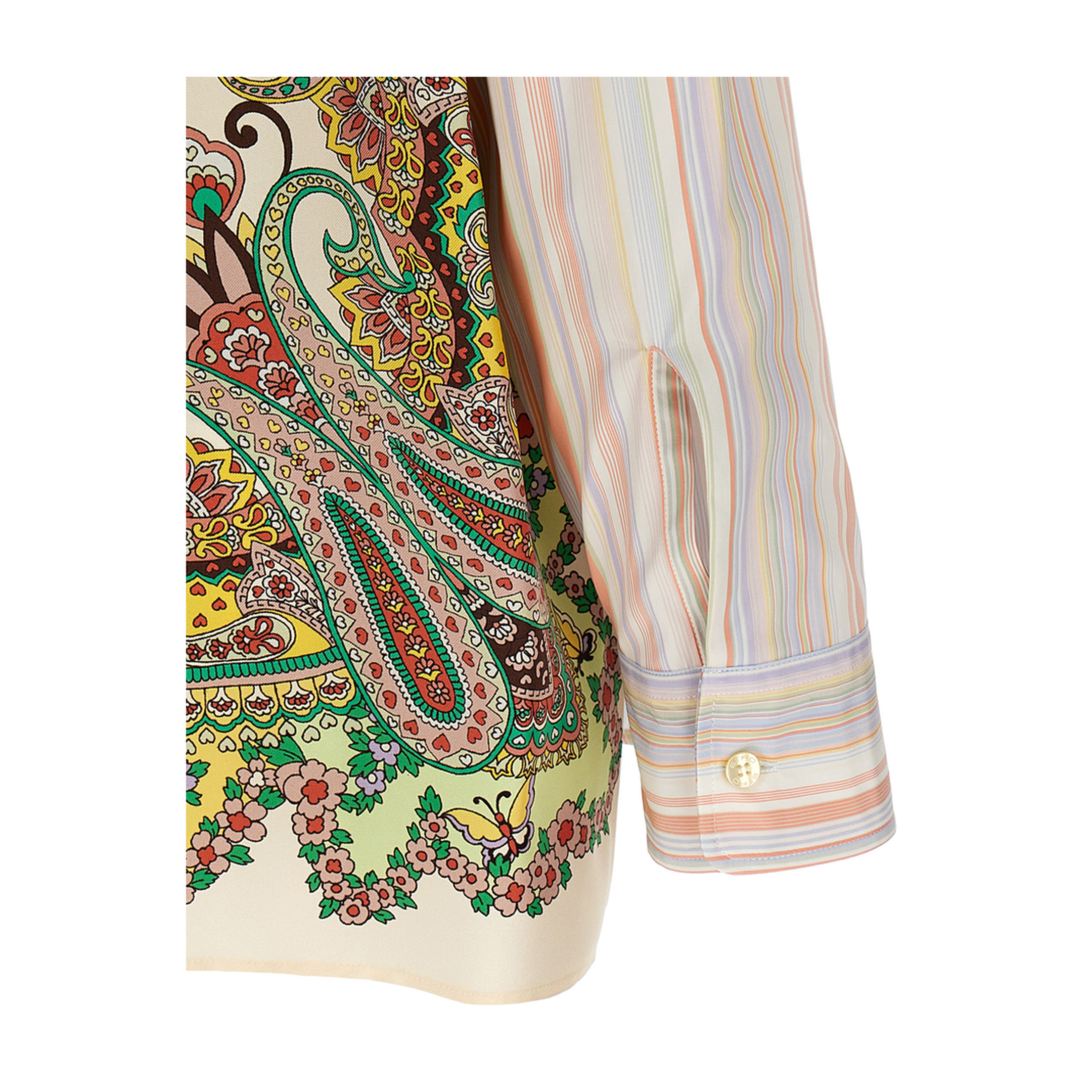 Cotton Silk Striped Shirt