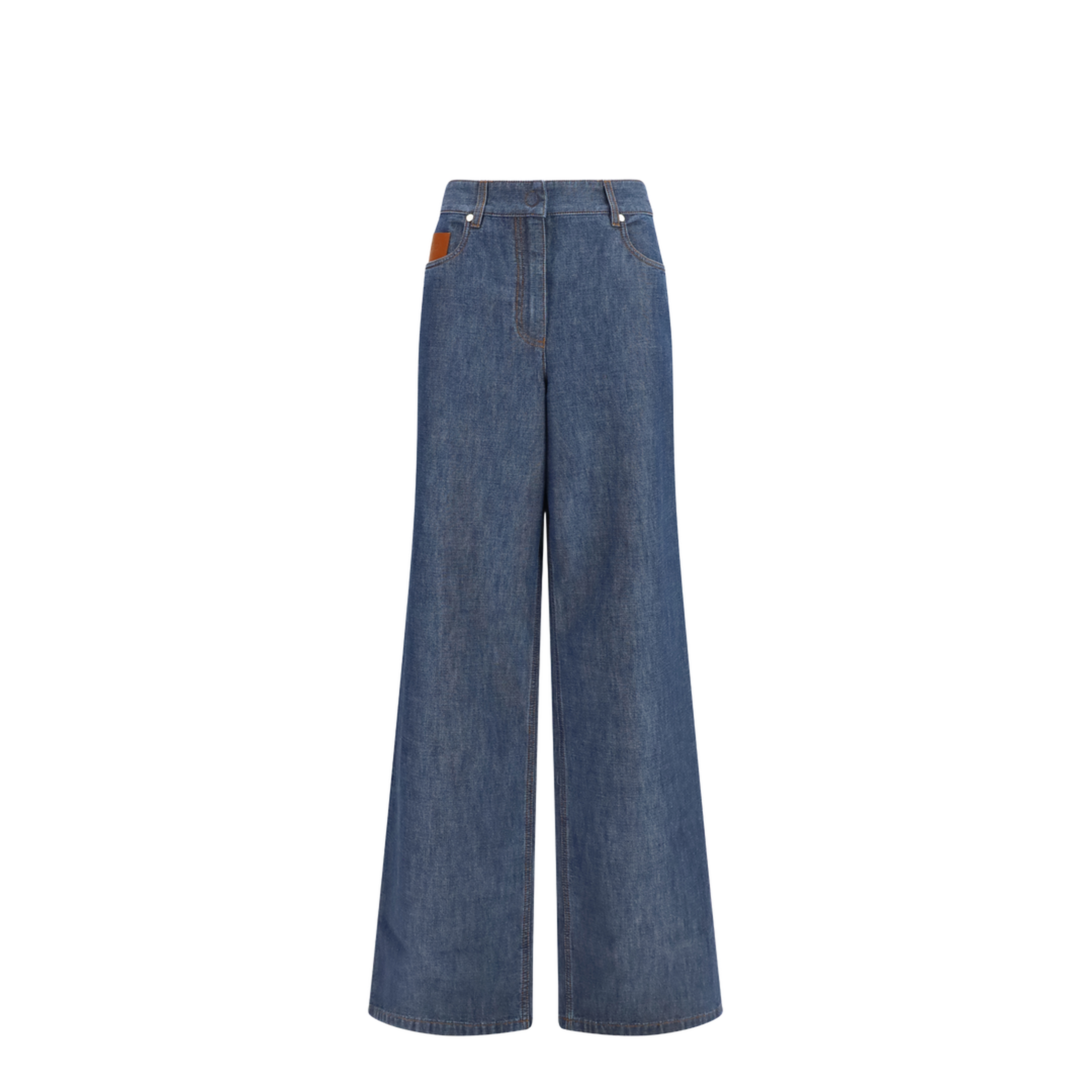 MAYFEYR - Fendi - Wide-Leg Chambray Jeans - FLP863AW8H