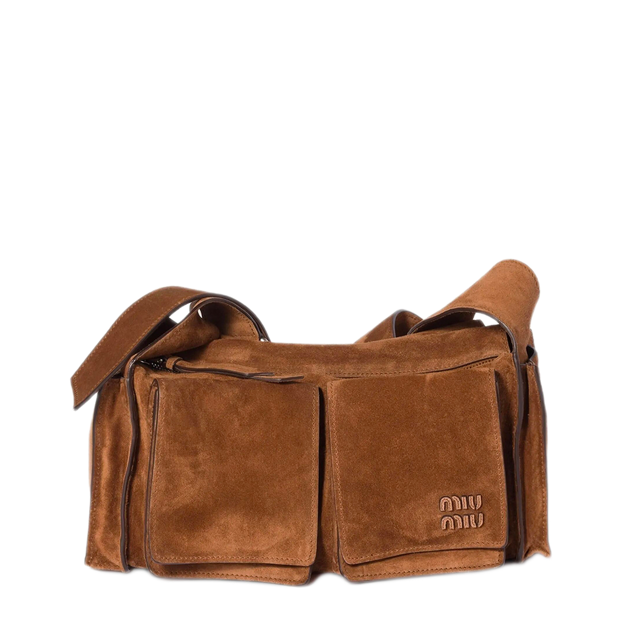 MAYFEYR - MIUMIU - Utilitarian Suede Shoulder Bag - 5BC205VPOO2CSSF0324