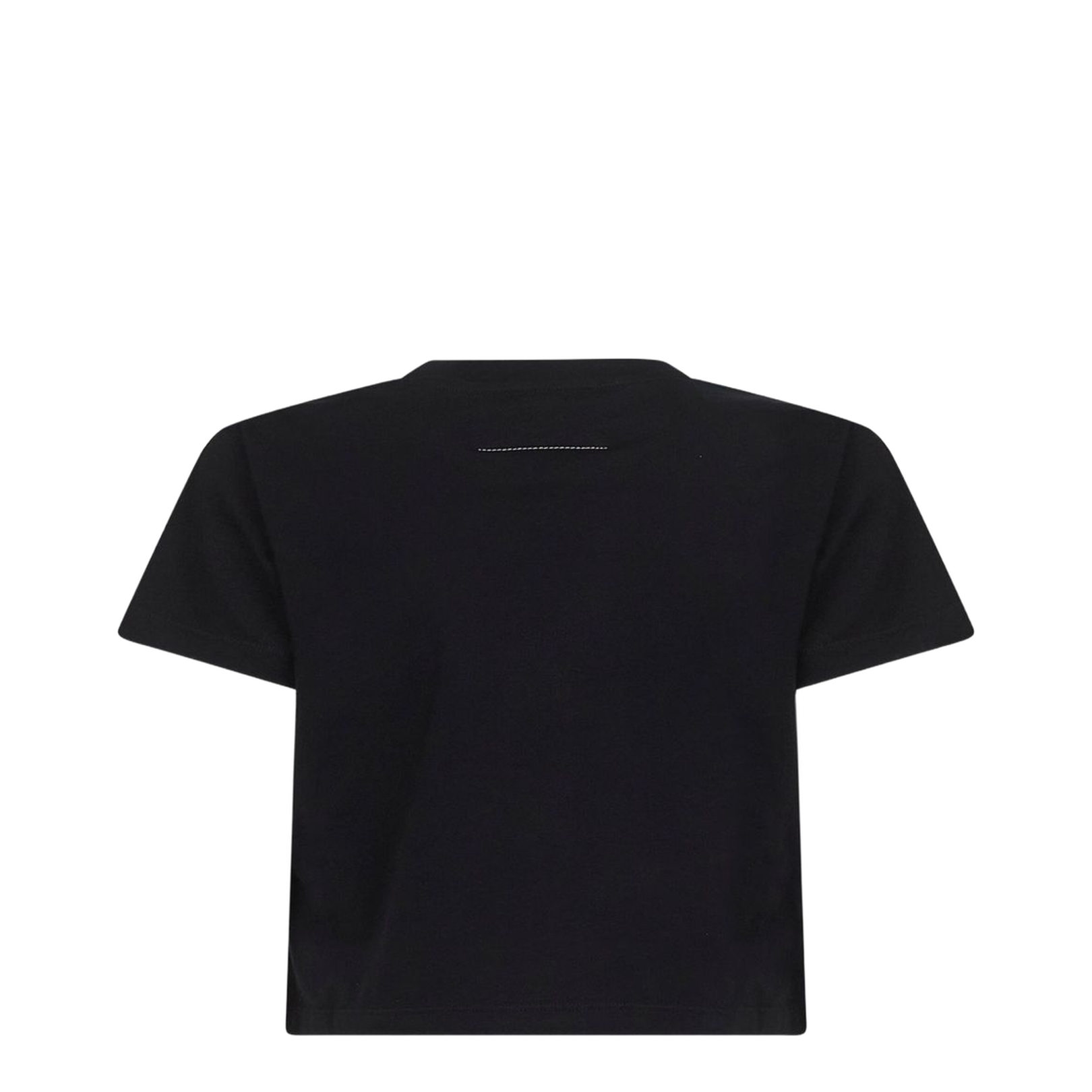 Black Jersey Cropped Numeric Signature T-Shirt