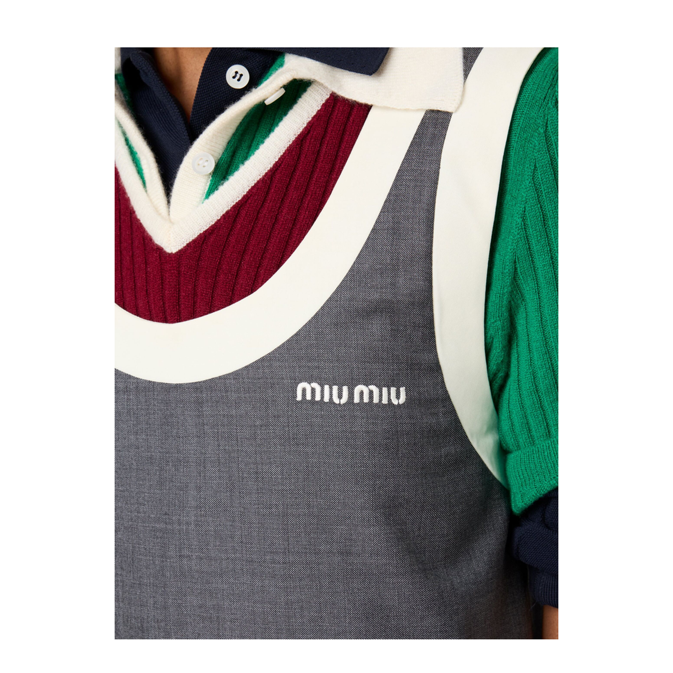 MAYFEYR - Miu Miu - Grisaille Mini Dress - MF5647SOOO11RFF0480