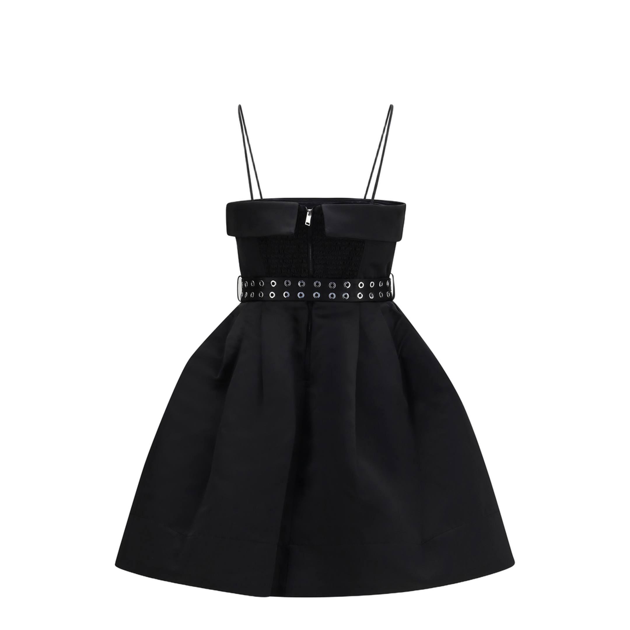 MAYFEYR - Ganni - Short Satin Dress With A Full Skirt - A1030437
