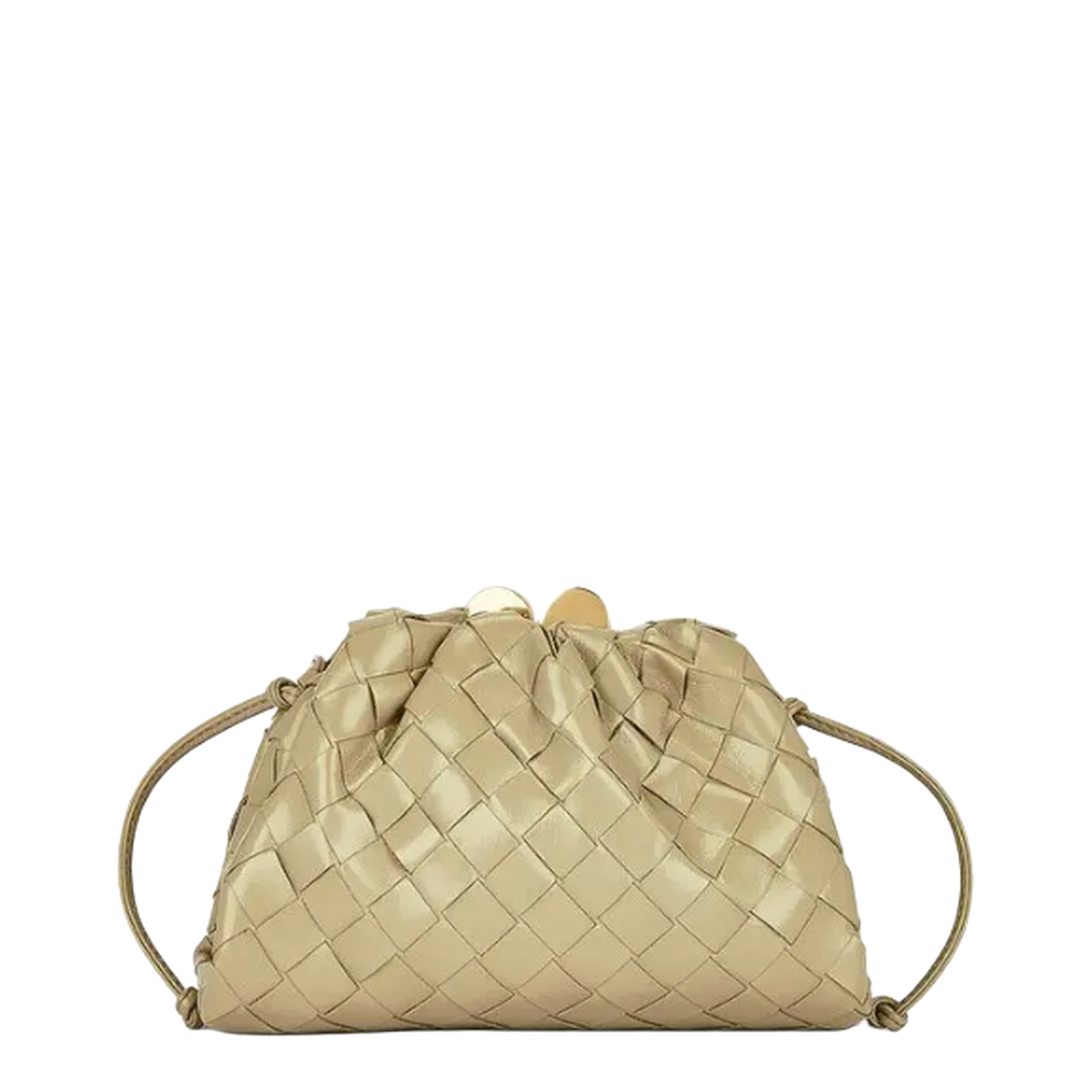 Intrecciato Mini Leather Clutch Bags - Green