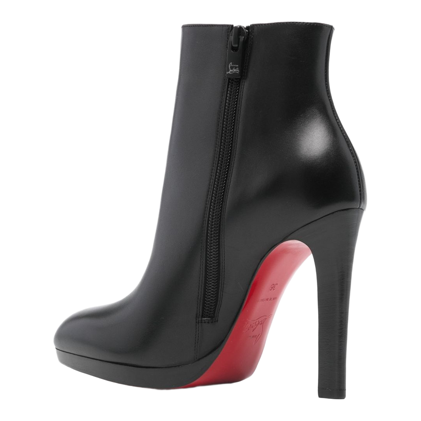 Fannylove Booty - 120 mm Low Boots - Calf Leather - Black