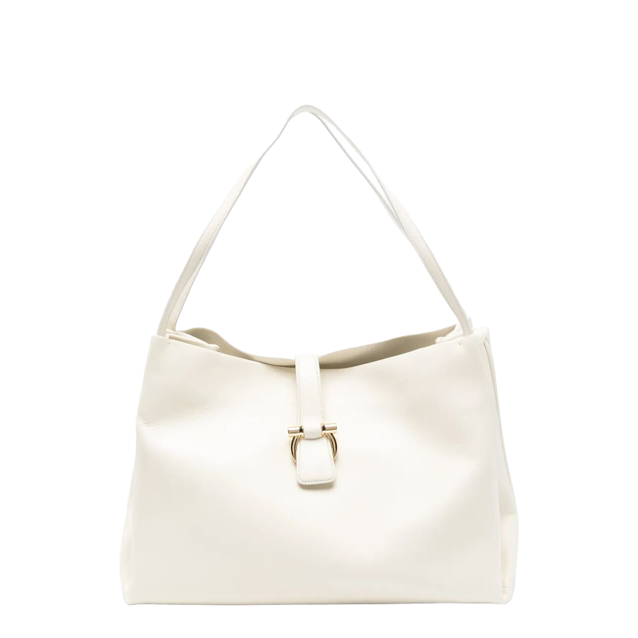 Buckle-Detail Medium Shoulder Bag