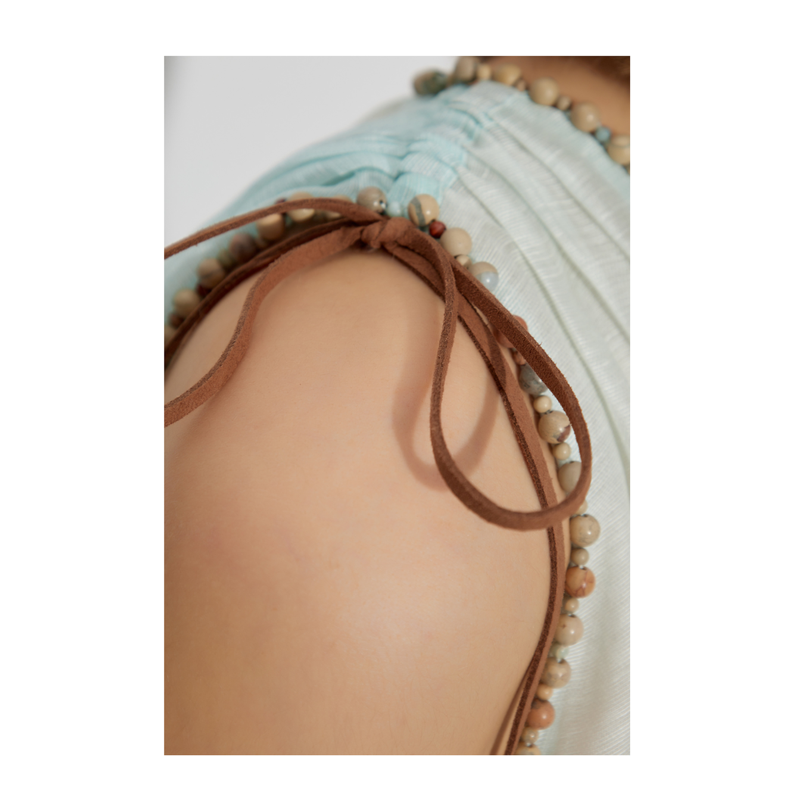 Dress with silk finish