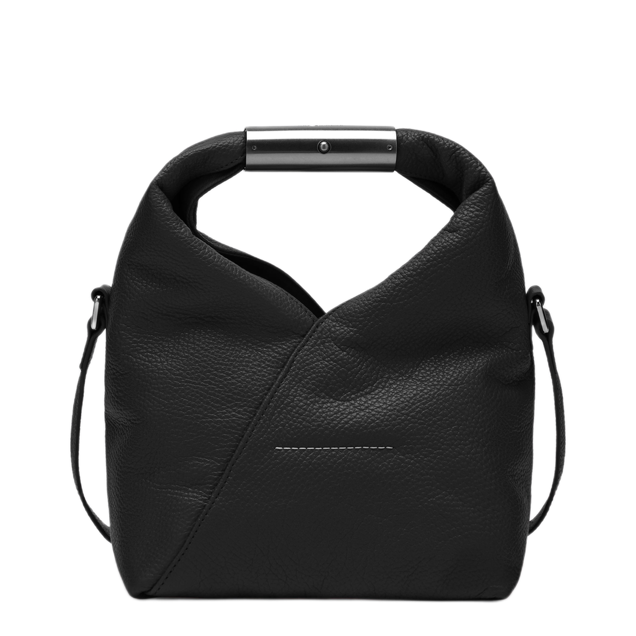 MAYFEYR - Mm6 Maison Margiela - Japanese Bag Jewel Handle Classic Calf Leather Black - SB6WD0042P9068T8013