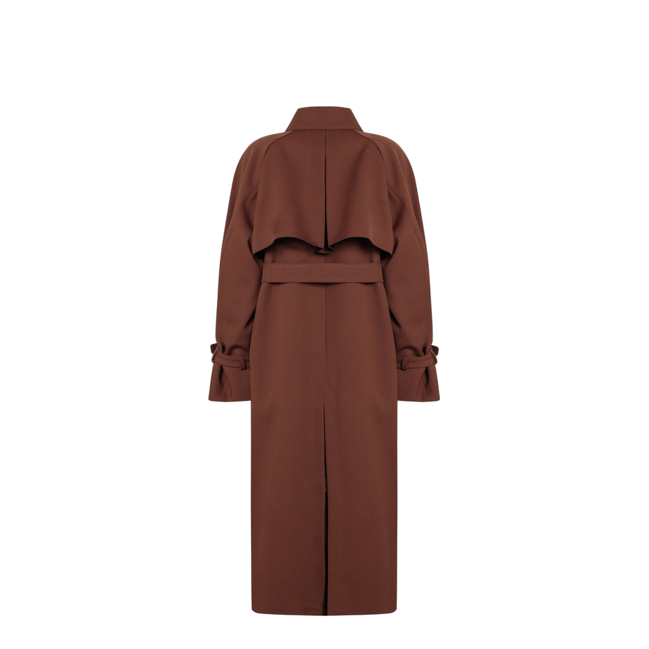 Brown Rainproof Gabardine Trench Coat