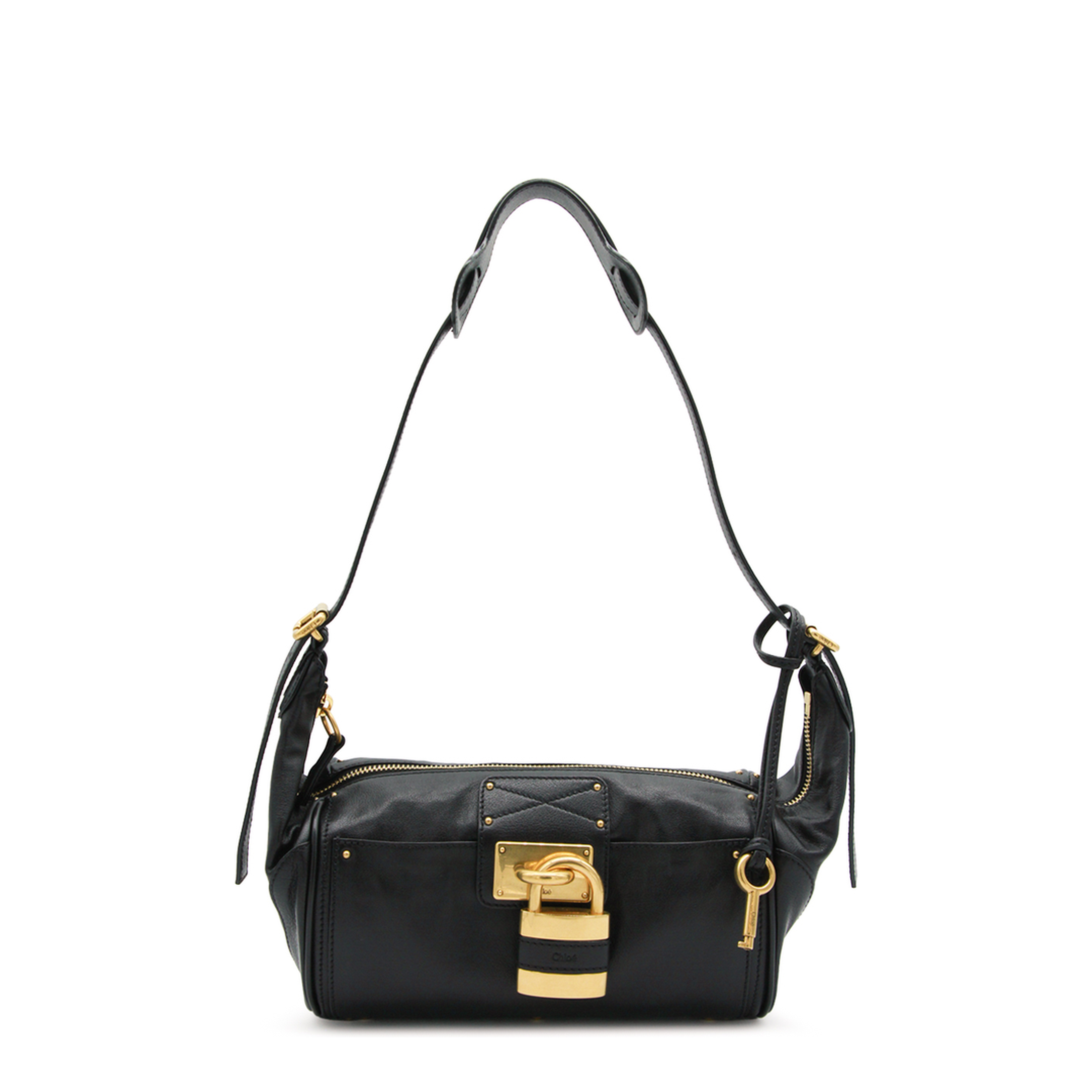 Paddington Grained Buffalo Leather Crossbody - Black