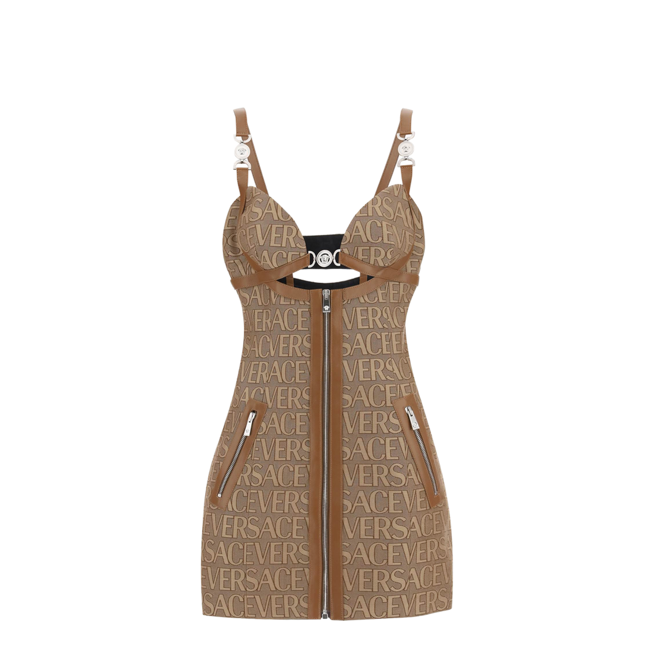Canvas Logo Leather Dress