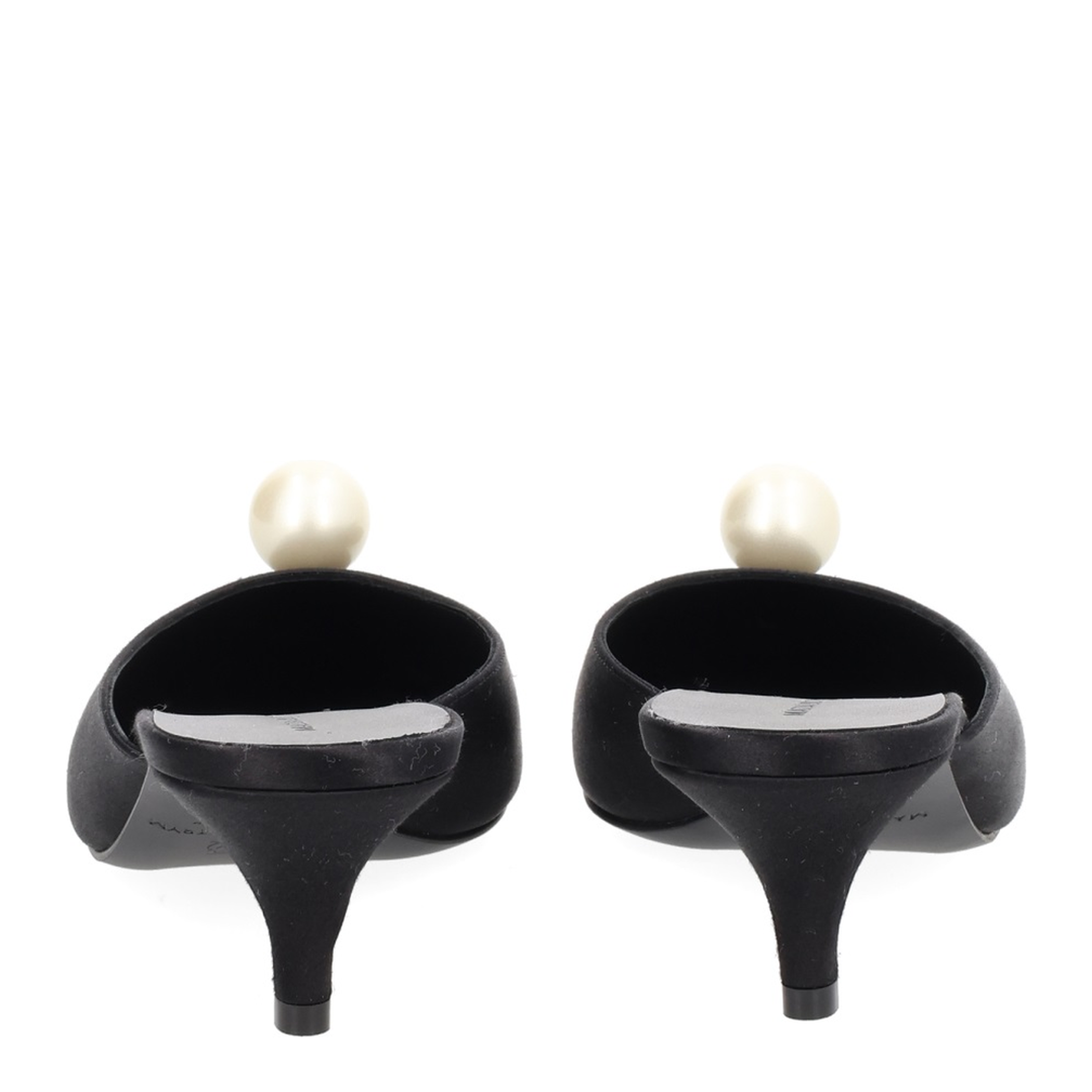 MAYFEYR - Magda Butrym - Mule In Seta Con Perla - 513526BLACK