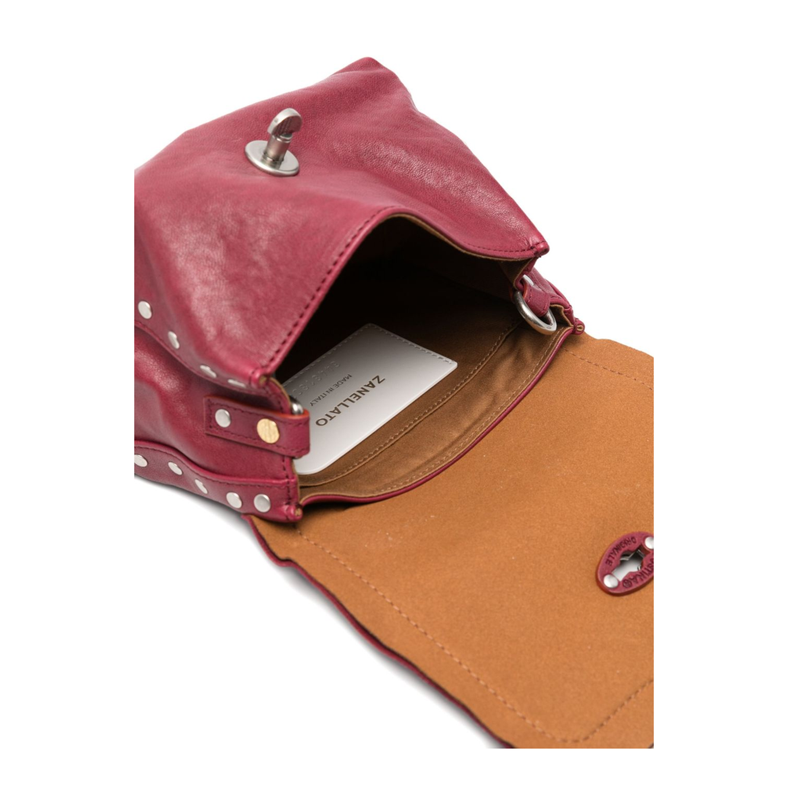 Postina Tabacco Baby Leather Handbag Red