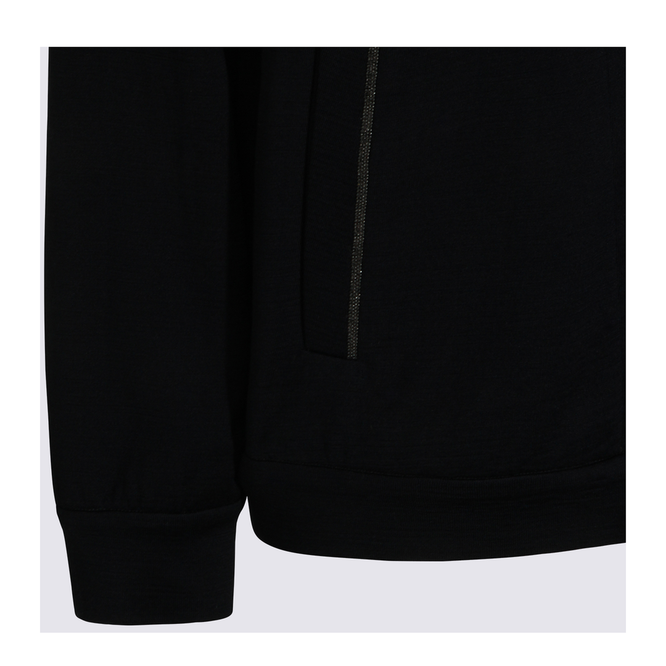 Cotton and Silk Interlock Hooded Topwear
