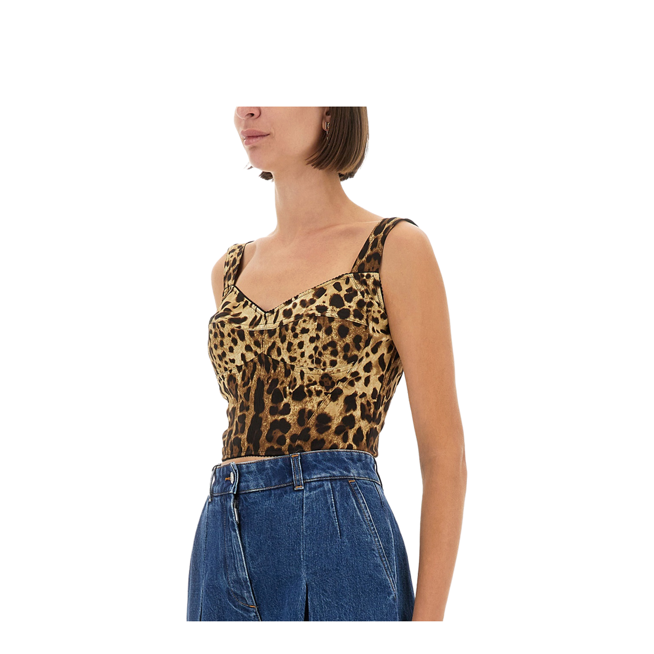 MAYFEYR - Dolce & Gabbana - Leopard Print Charmeuse Bustier - F7W98TGDCLPHY13M