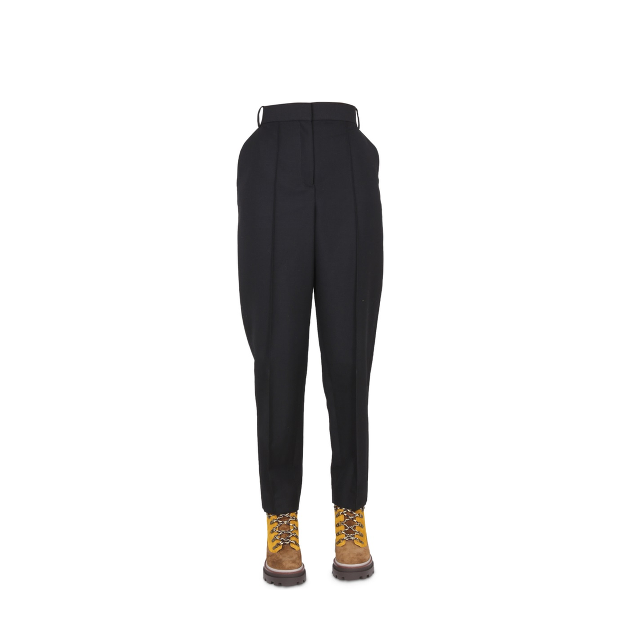 High-rise Trousers - Black