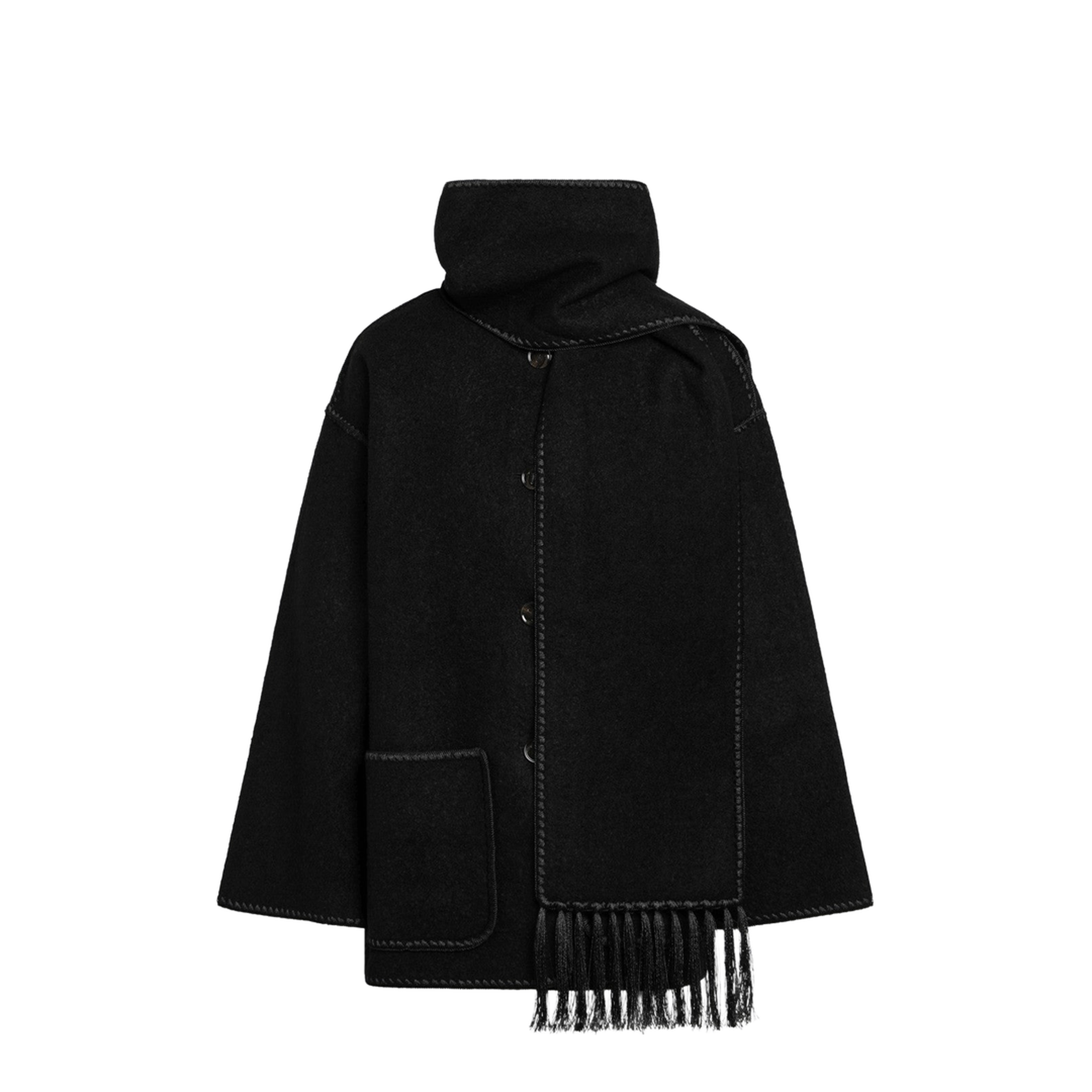 MAYFEYR - Toteme - Black Jacket With Scarf - 244-WRO918FB0292001