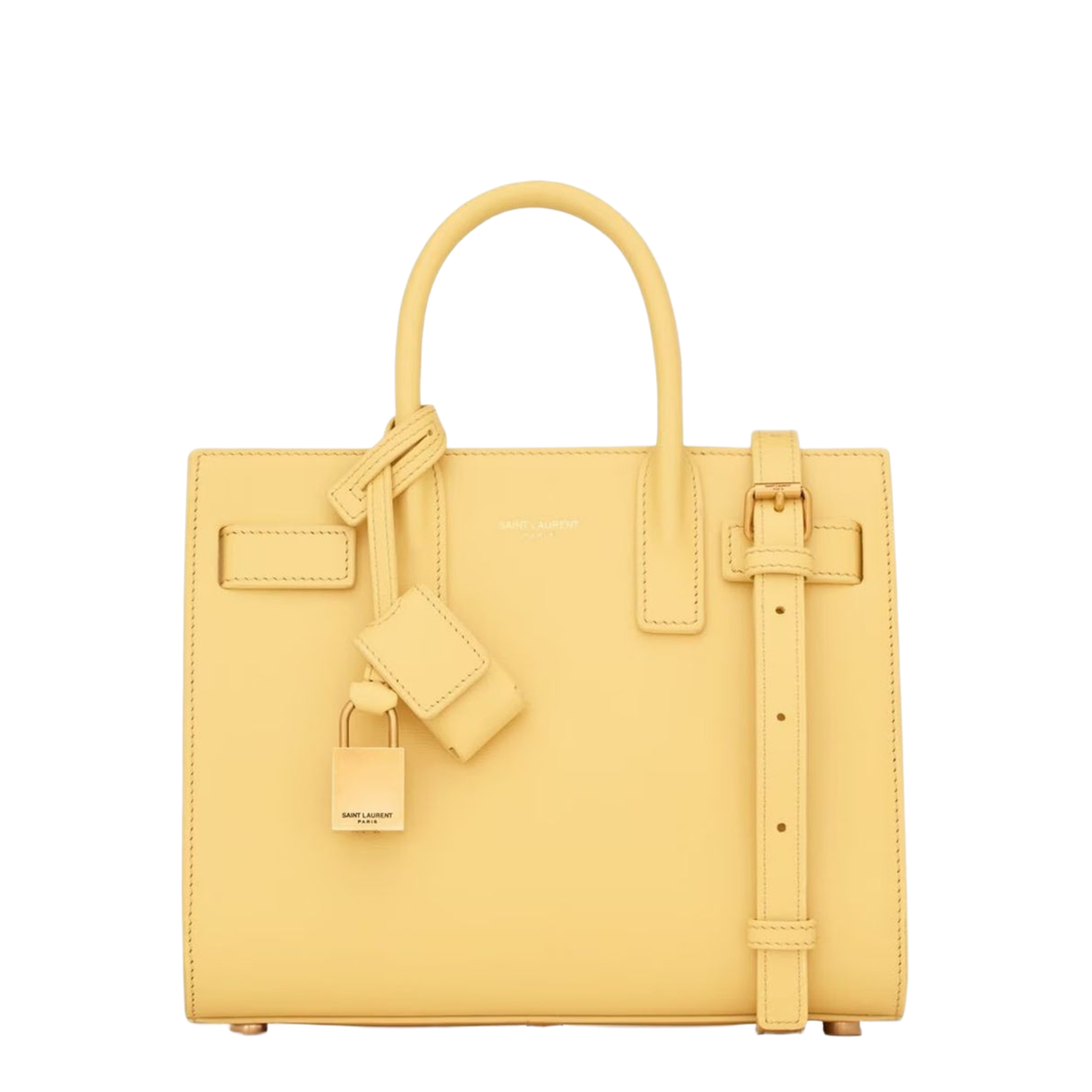 Sac de Jour Nano Smooth Leather Top-Handle Bag - Soft Lemon