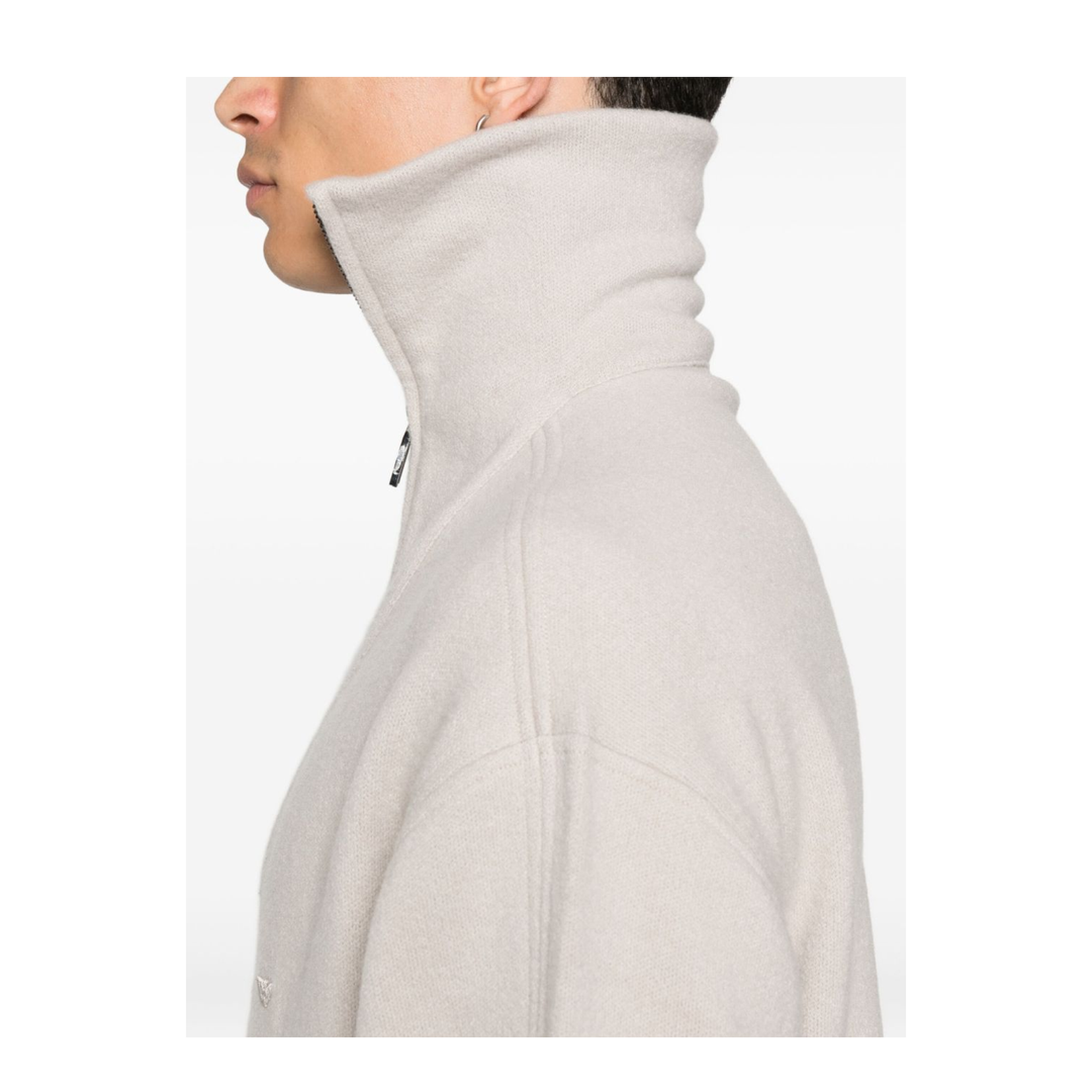 Silk & Nylon Wool Turtle-Neck Jumper