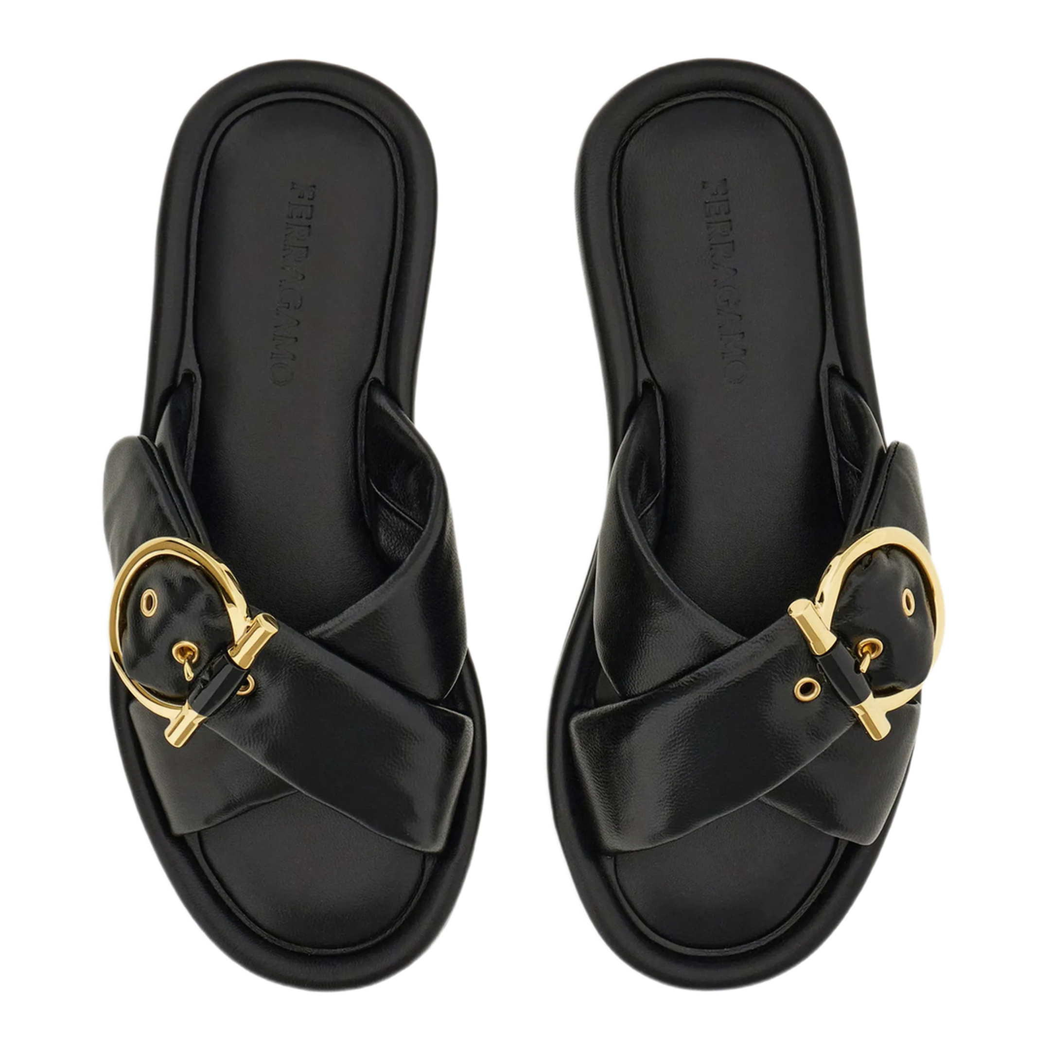 MAYFEYR - Ferragamo - Elyzia Leather Slide - 01L685793710NERO