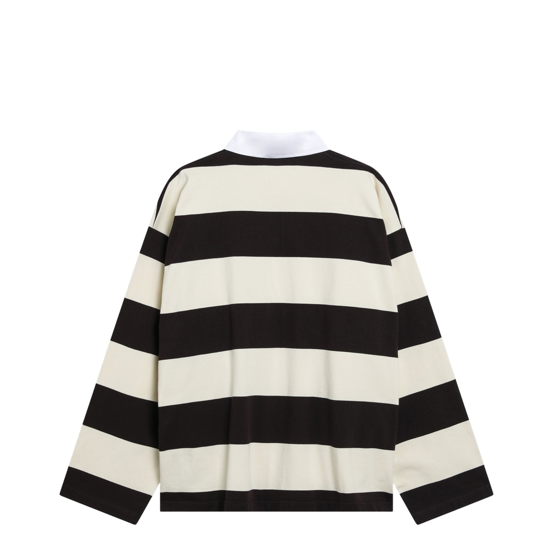 MAYFEYR - Balenciaga - Striped Jersey Polo Shirt In Cotton Brown - 871654TUVL56110