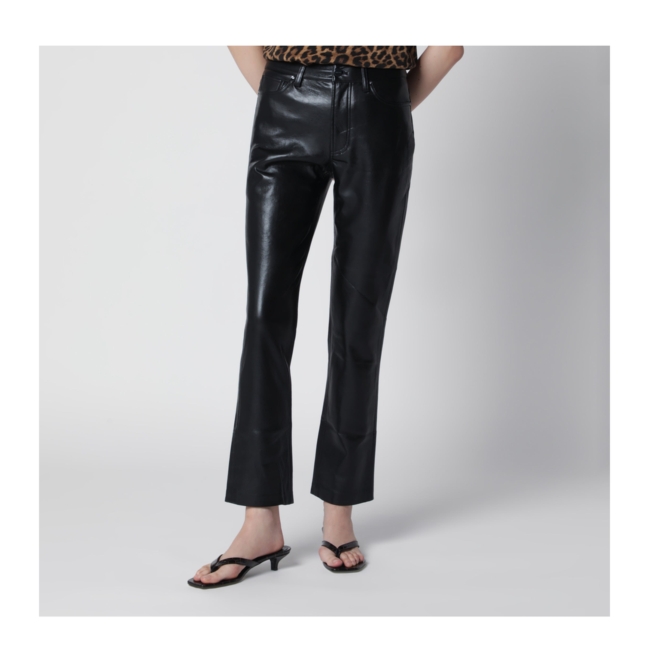MAYFEYR - Anine Bing - Black Bruno Trousers In Regenerated Leather - A-03-10307LEBLK26
