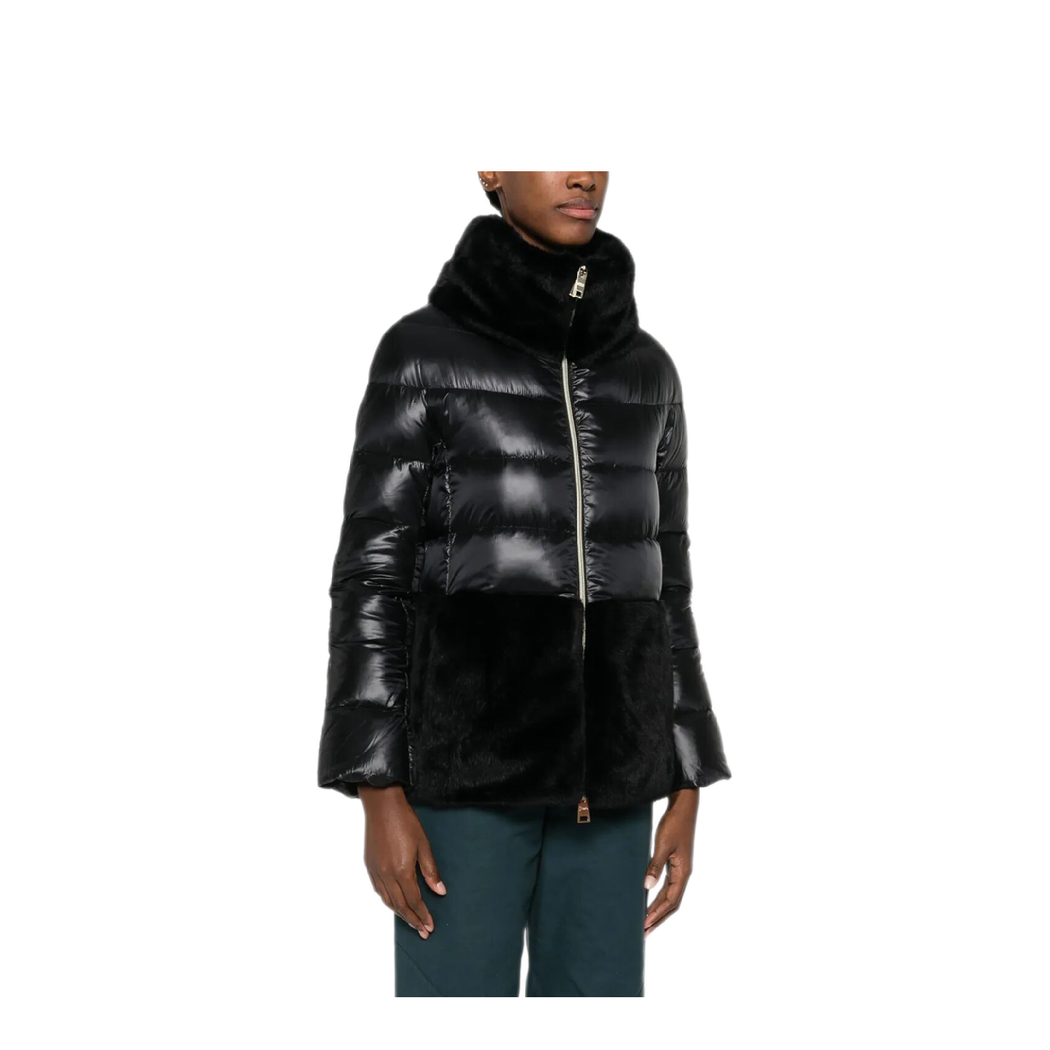 MAYFEYR - Herno - Ultralight Nylon And Alternative Fur Cape - PI001933D12017Z