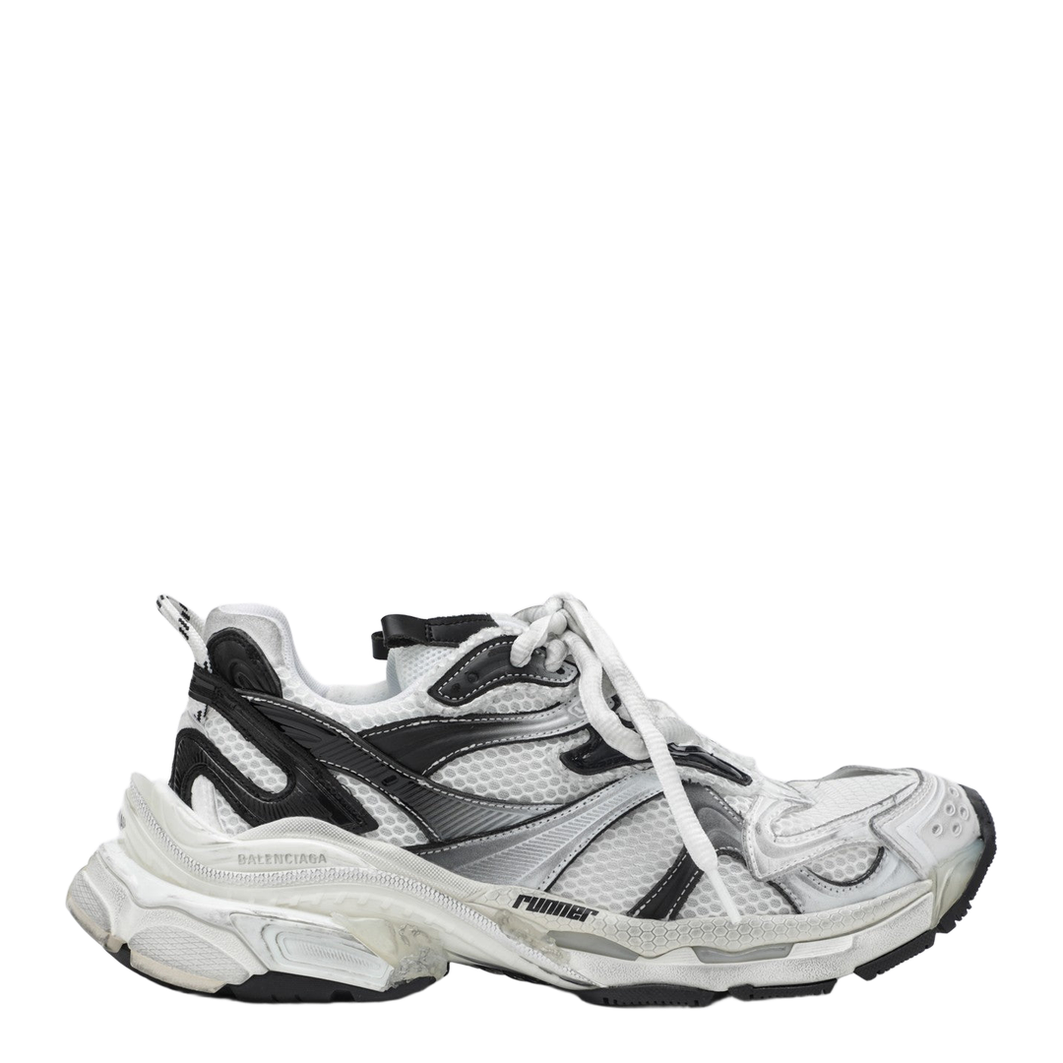 Runner 2 Gradient Sneakers in White/Black