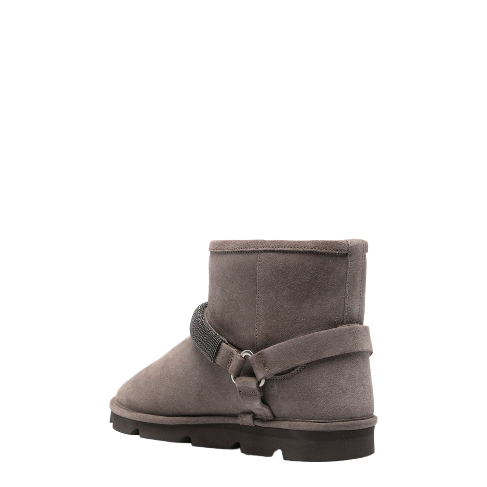 Monili-strap Suede Ankle Boots
